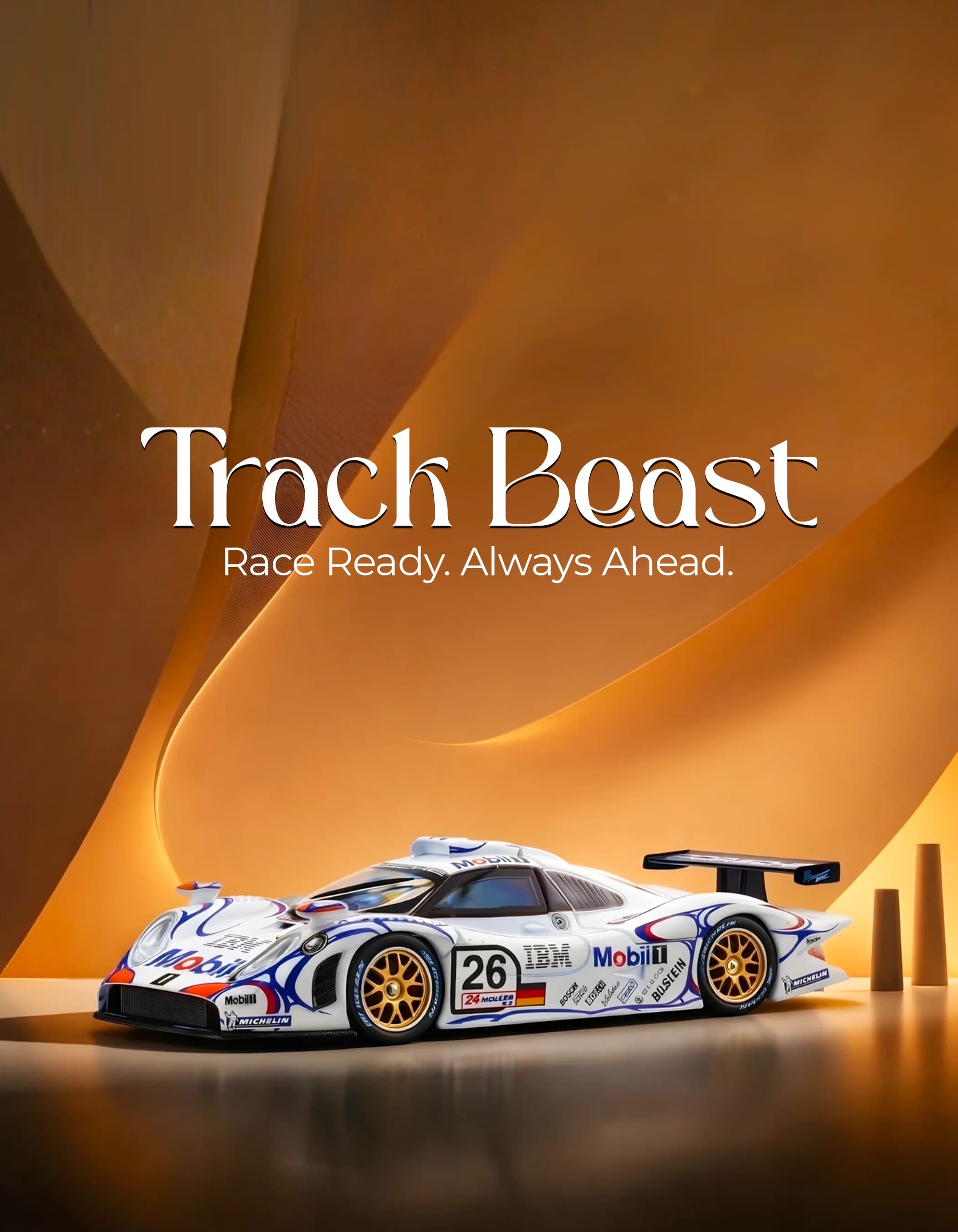 Hutz Diecast trends hobby 164 porsche 911 gt1 lm 1998 26 banner