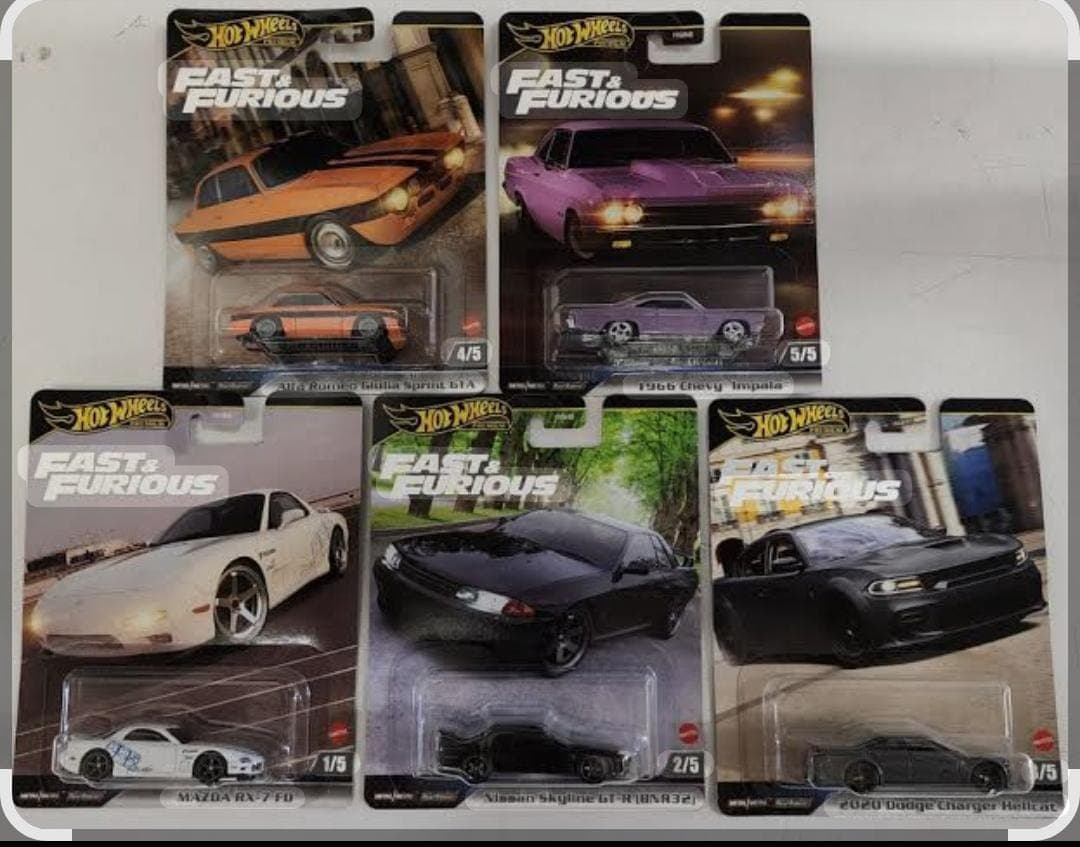 HOT WHEELS PREMIUM 1:64  FAST N FURIOUS SET - Image 1
