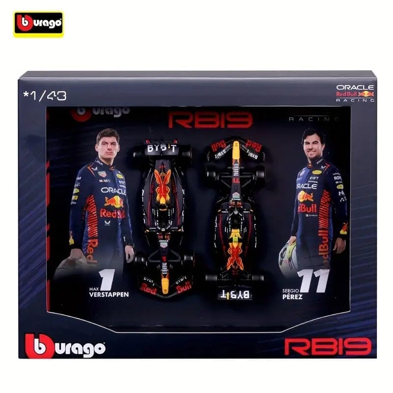 BURAGO 1:43 FRAME IMPORTED MAX VERSTAPPEN #1 SERGIO PEREZ #11 - Image 1