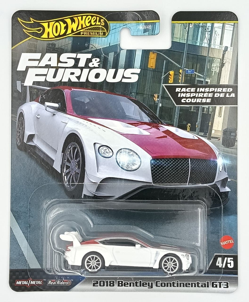 Hot Wheels Premium 2018 Bentley Continental GT3 FAST & FURIOUS 1:64 Scale - Image 1