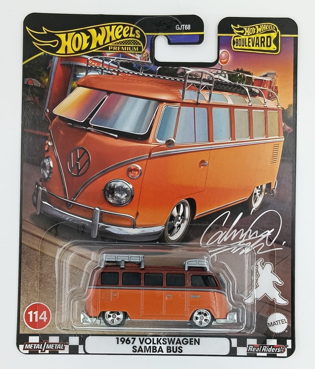 Hot Wheels Premium 1967 VOLKSWAGEN SAMBA BUS BOULEVARD 114 1:64 Scale - Image 1