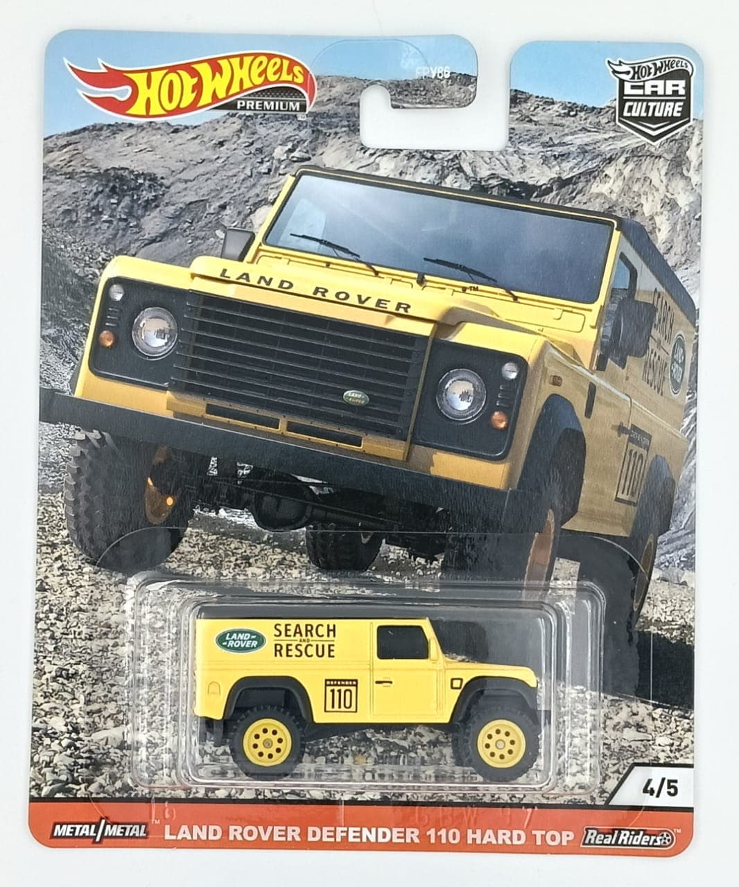 Hot Wheels Premium LAND ROVER DEFENDER 110 HARD TOP WILD TERRAIN 1:64 Scale - Image 1