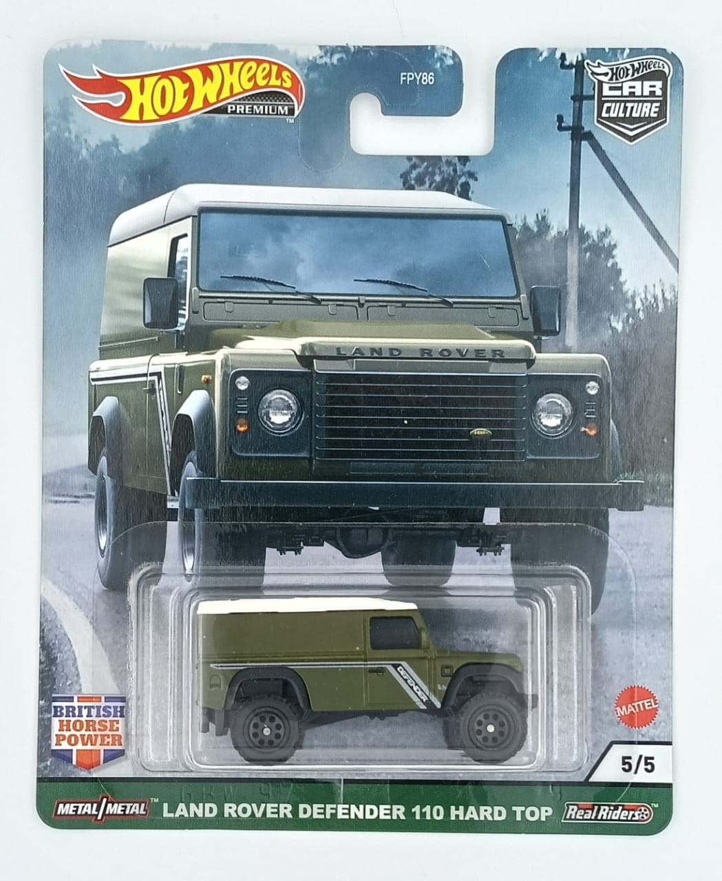 Hot Wheels Premium LAND ROVER DEFENDER 110 HARD TOP WILD TERRAIN 1:64 Scale - Image 1