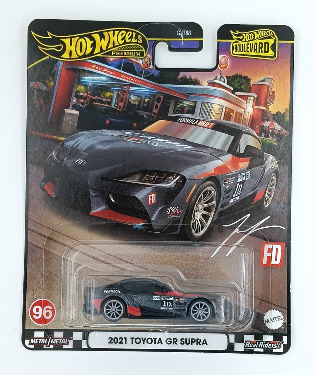Hot Wheels Premium 1:64 2021 TOYOTA GR SUPRA BOULEVARD #96 - Image 1