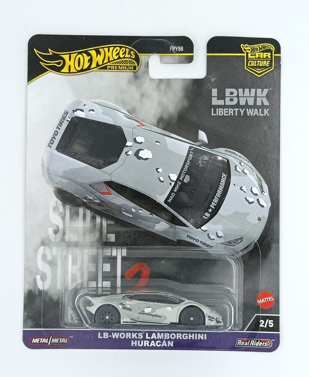 Hot Wheels Premium 1:64 LB-WORKS LAMBORGHINI HURACAN SLIDE STREET 2 - Image 1