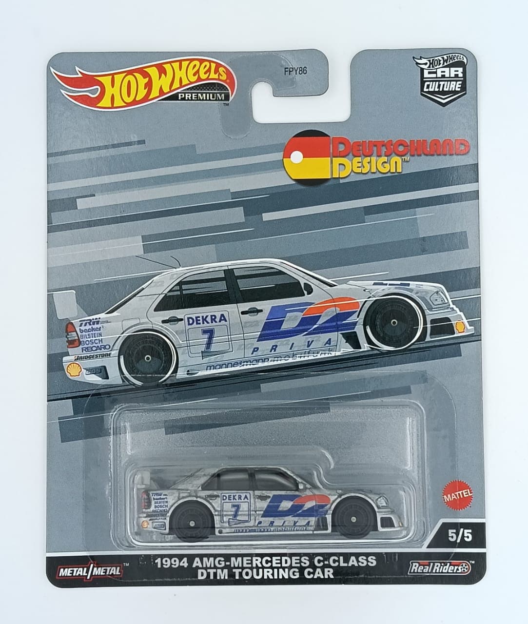 Hot Wheels Premium 1:64 1994 AMG-MERCEDES C CLASS DTM TOURING CAR DEUTSCHLAND DESIGN - Image 1