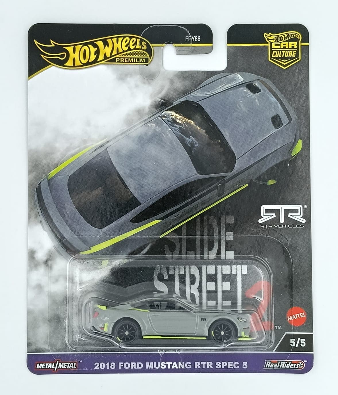 Hot Wheels Premium 1:64 2018 FORD MUSTANG RTR SPEC 5 SLIDE STREET 2 - Image 1