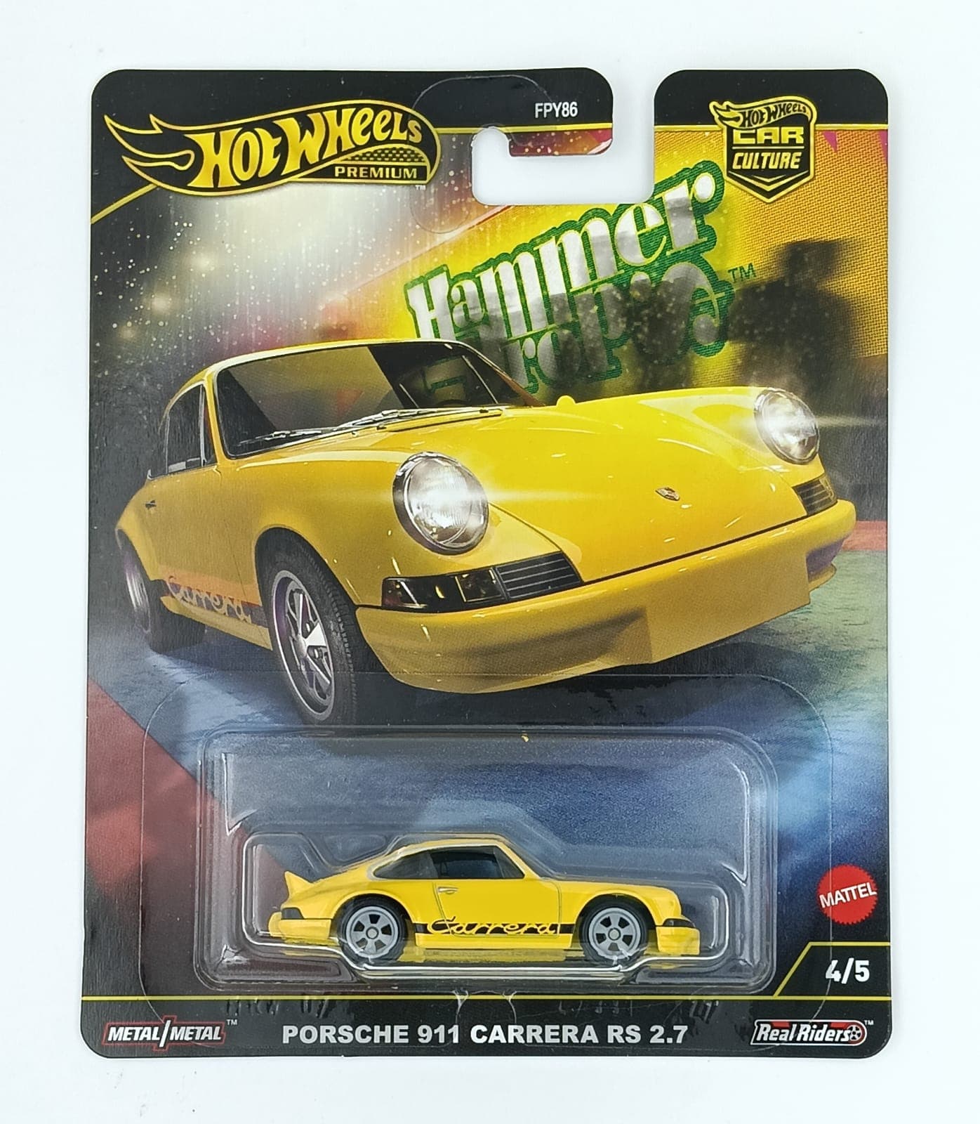 Hot Wheels Premium 1:64 PORSCHE 911 CARRERA RS 2.7 HAMMER DROPS - Image 1