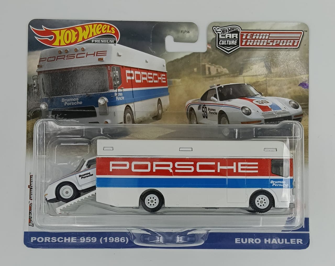 HOT WHEELS TEAM TRANSPORT PORSCHE 959 (1986) - EURO HAULER CAR CULTURE #61 - Image 1