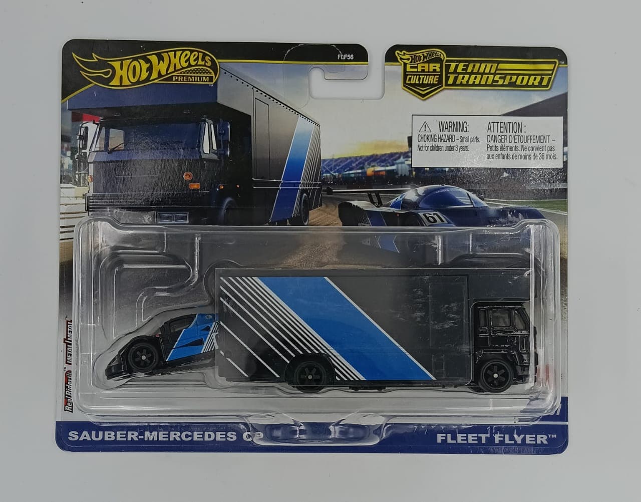 HOT WHEELS TEAM TRANSPORT SAUBER-MERCEDES C9 - FLEET FLYER CAR CULTURE #67 - Image 1