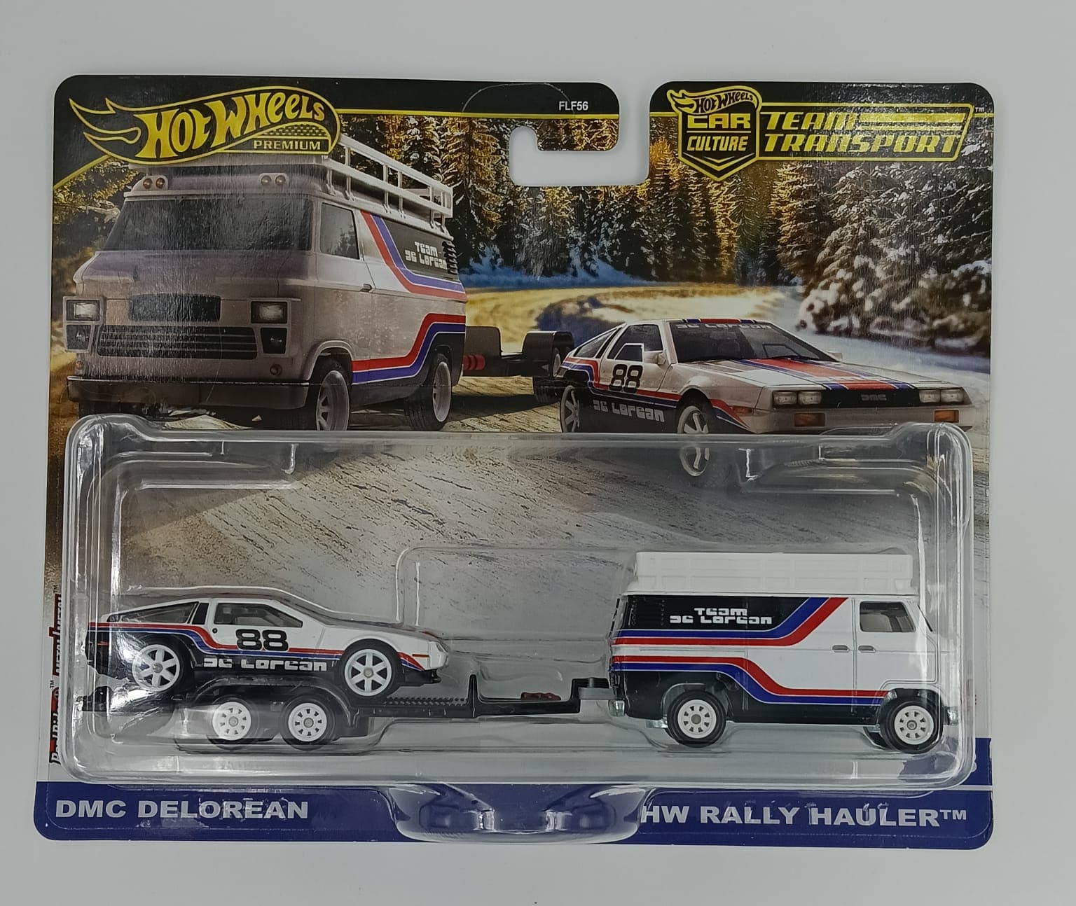 HOT WHEELS TEAM TRANSPORT DMC DELOREAN - HW RALLY HAULER CAR CULTURE #78 - Image 1