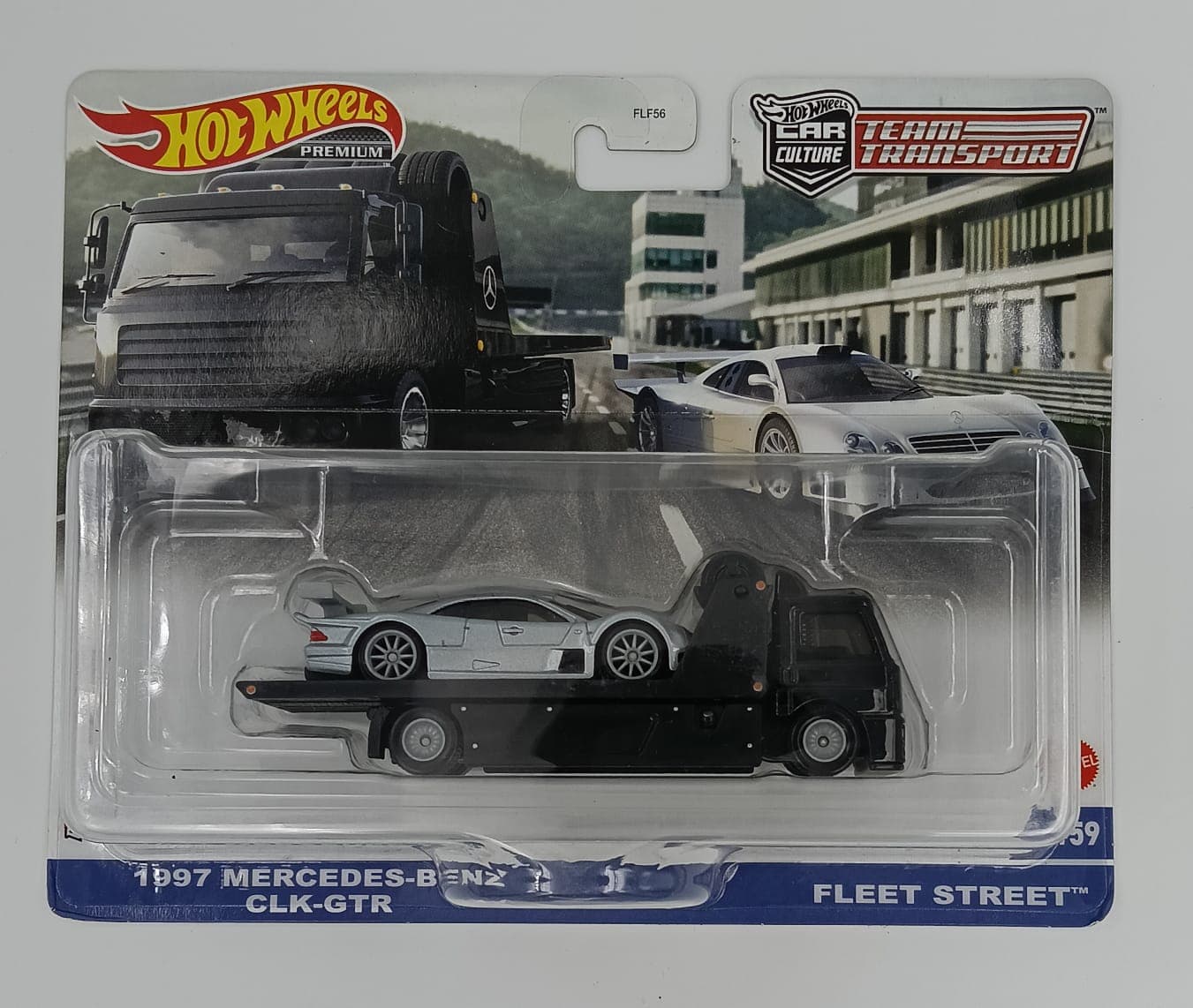 HOT WHEELS TEAM TRANSPORT 1997 MERCEDES-BENZ CLK-GTR - FLEET FLYER CAR CULTURE #59 - Image 1