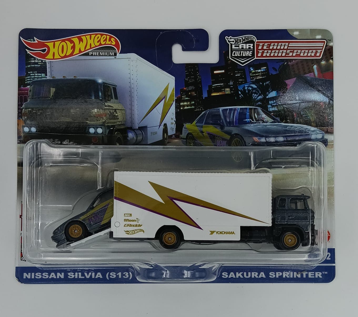 HOT WHEELS TEAM TRANSPORT NISSAN SILVIA (S13) - SAKURA SPRINTER CAR CULTURE #52 - Image 1