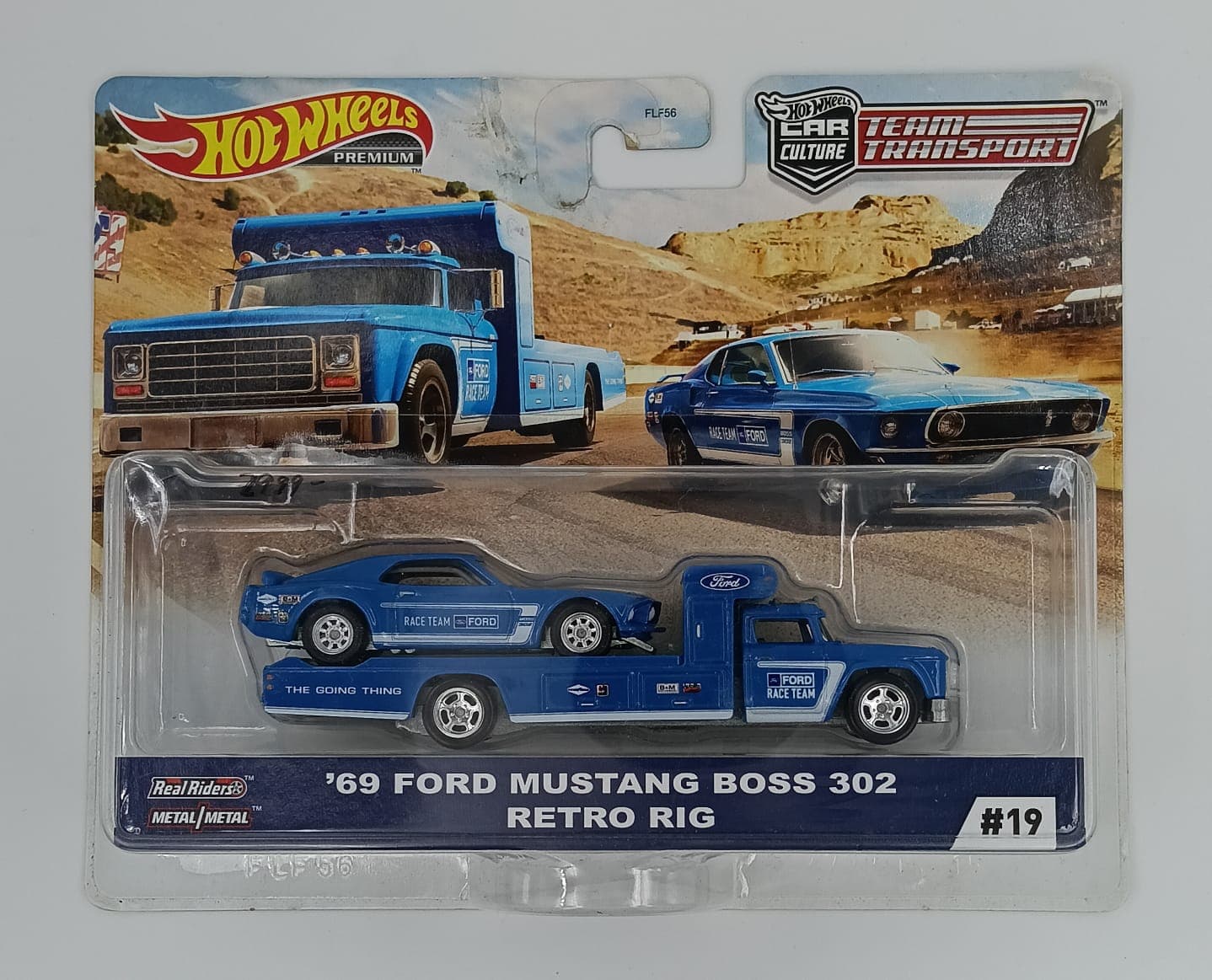 HOT WHEELS TEAM TRANSPORT '69 FORD MUSTANG BOSS 302 RETRO RIG CAR CULTURE #19 - Image 1