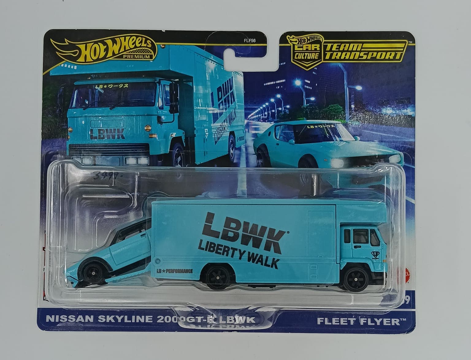 HOT WHEELS TEAM TRANSPORT NISSAN SKYLINE 2000 GT-R LBWK - FLEET FLYER CAR CULTURE #69 - Image 1