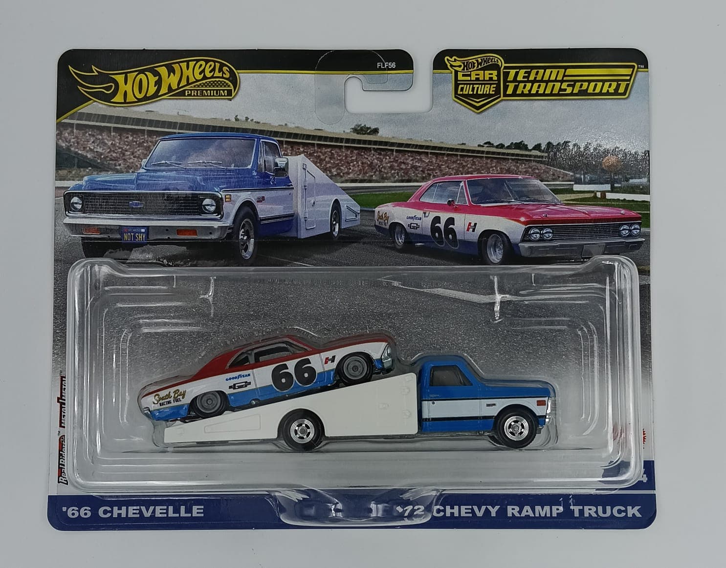 HOT WHEELS TEAM TRANSPORT '66 CHEVELLE - '72 CHEVY RAMP TRUCK CAR CULTURE #64 - Image 1