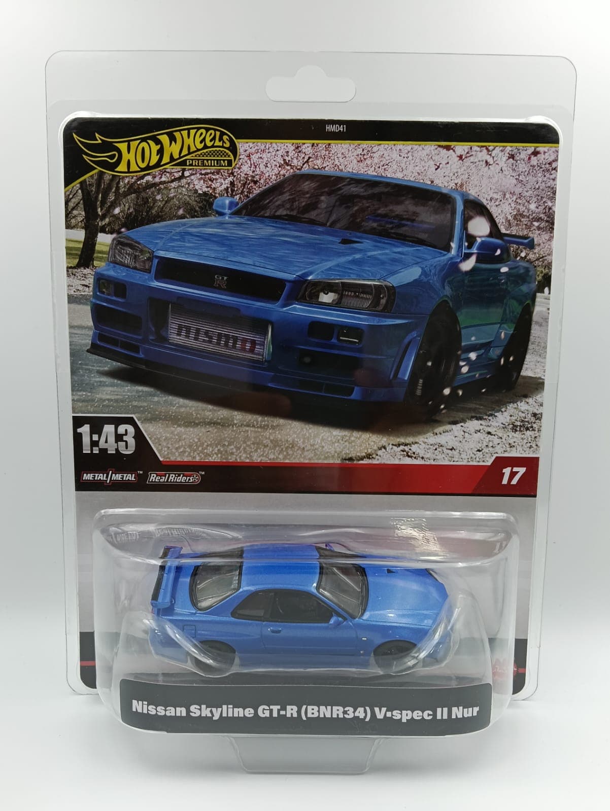 HOT WHEELS PREMIUM 1:43 Nissan Skyline GT-R (BNR34) V-Spec II Nur - Image 1