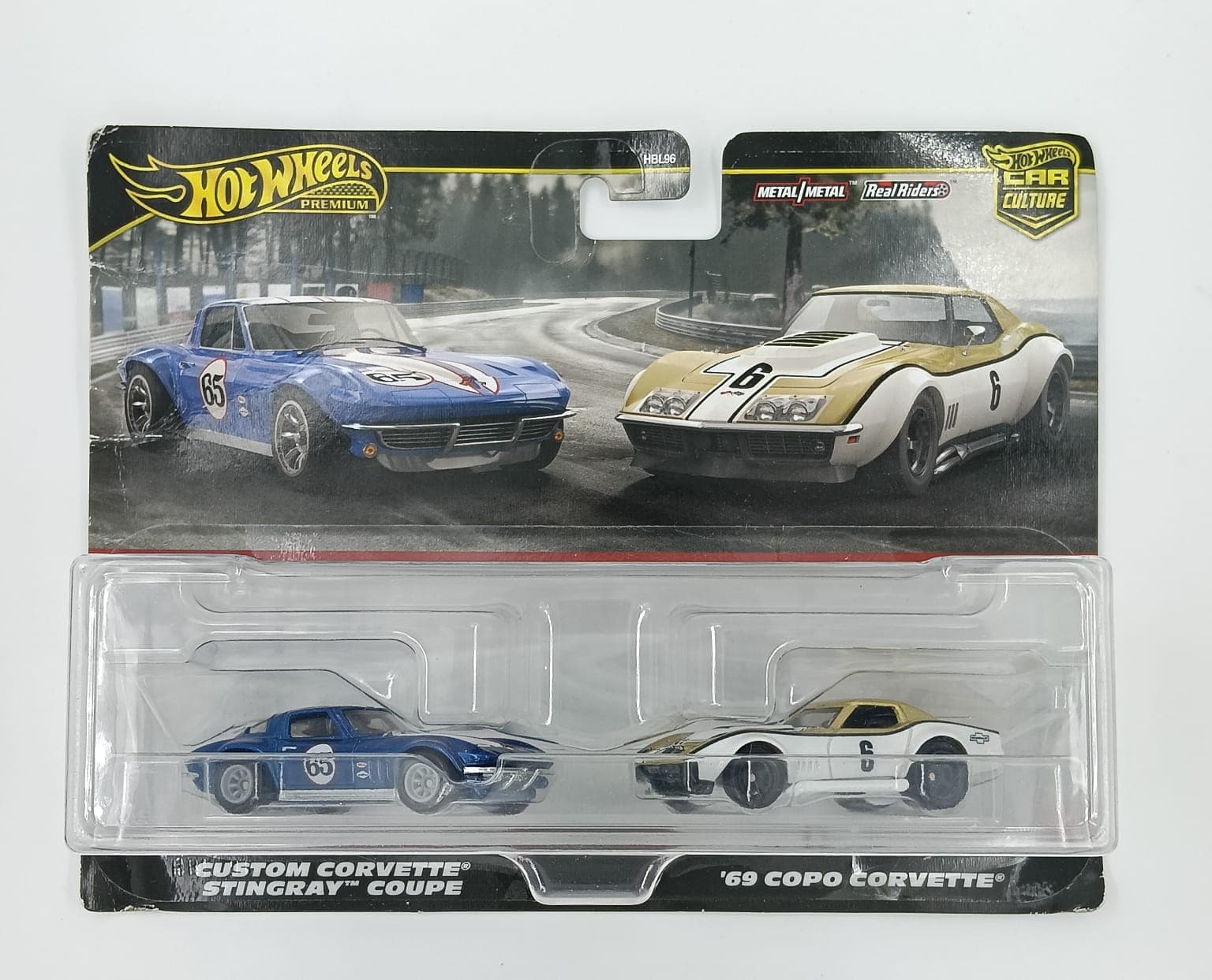 HOT WHEELS DUAL SET CUSTOM CORVETTE STINGRAY COUPE - '69 COPO CORVETTE CAR CULTURE - Image 1