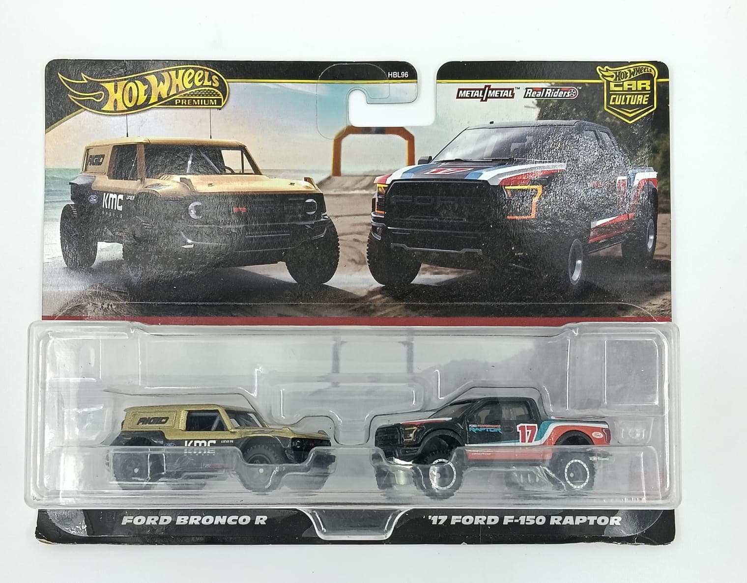 HOT WHEELS DUAL SET FORD BRONCO R - '17 FORD F-150 RAPTOR CAR CULTURE - Image 1
