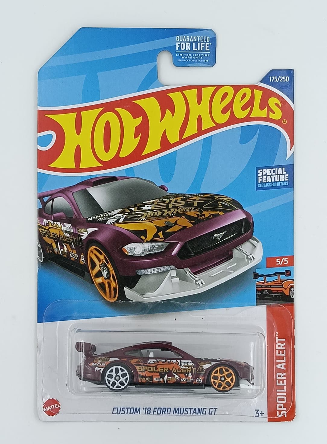 HOT WHEELS MAIN LINE IMPORTED CUSTOM '18 FORD MUSTANG GT - Image 1