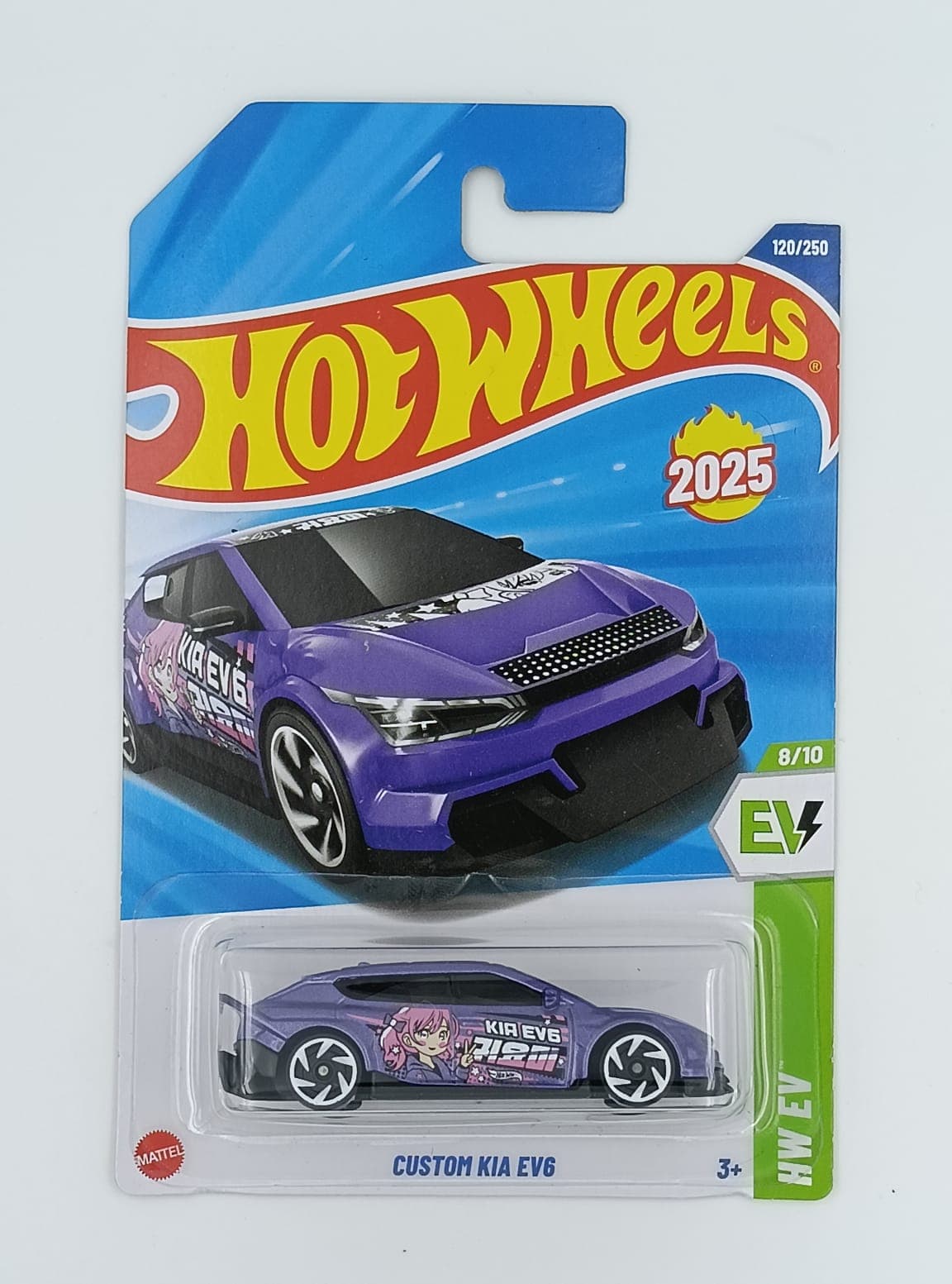 HOT WHEELS MAIN LINE IMPORTED CARD CUSTOM KIA EV6 - Image 1