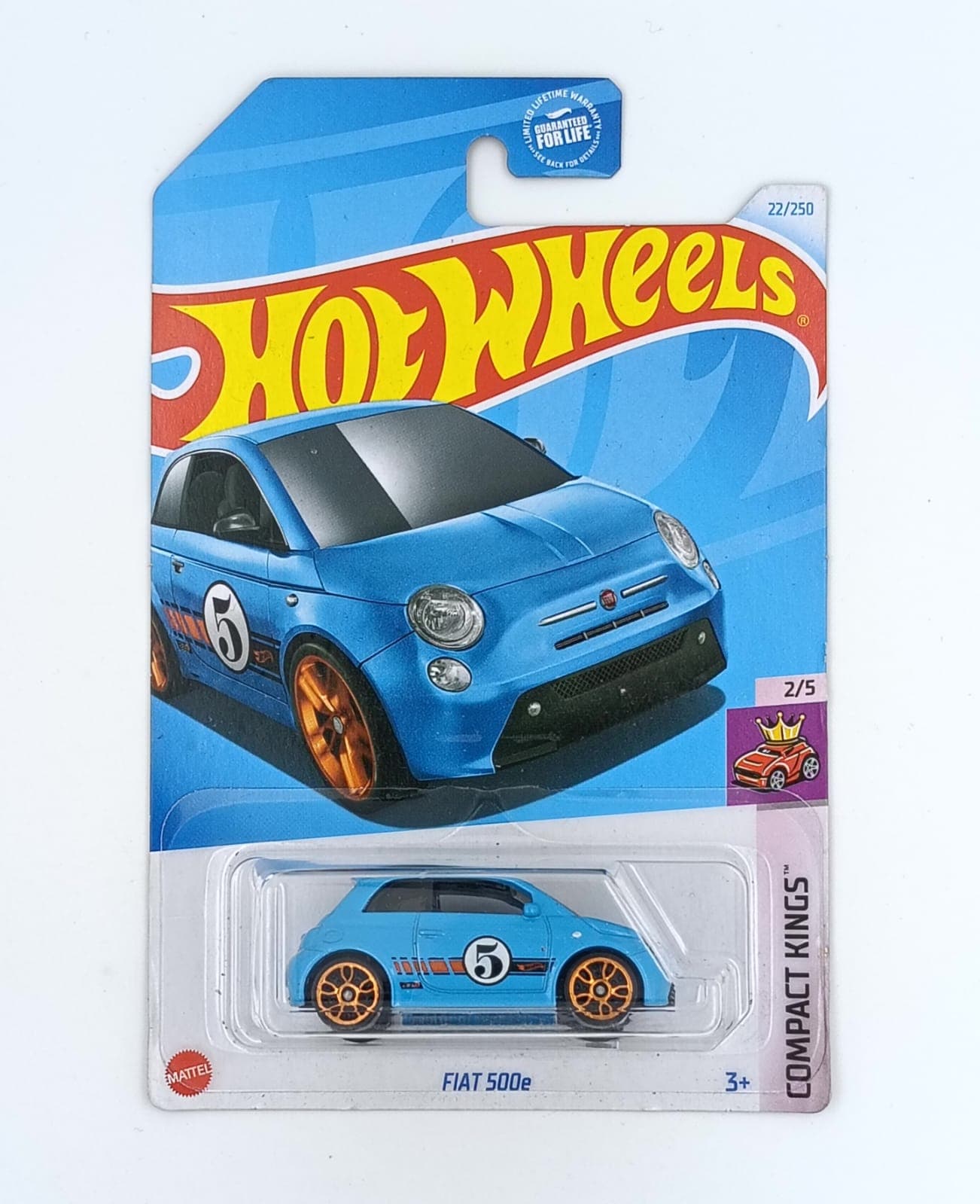 HOT WHEELS MAIN LINE IMPORTED CARD FIAT 500e - Image 1