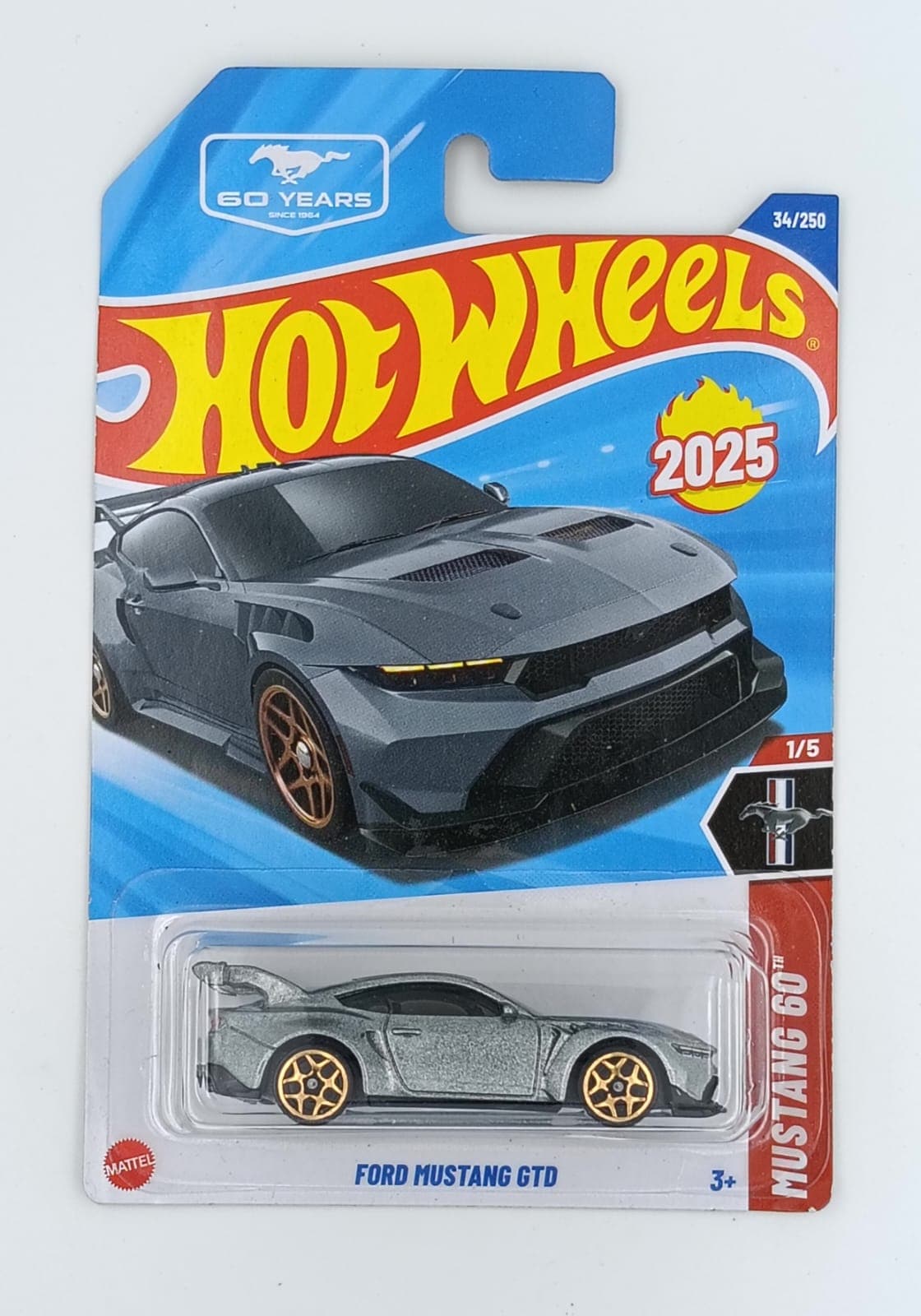 HOT WHEELS MAIN LINE IMPORTED CARD FORD MUSTANG GTD - Image 1