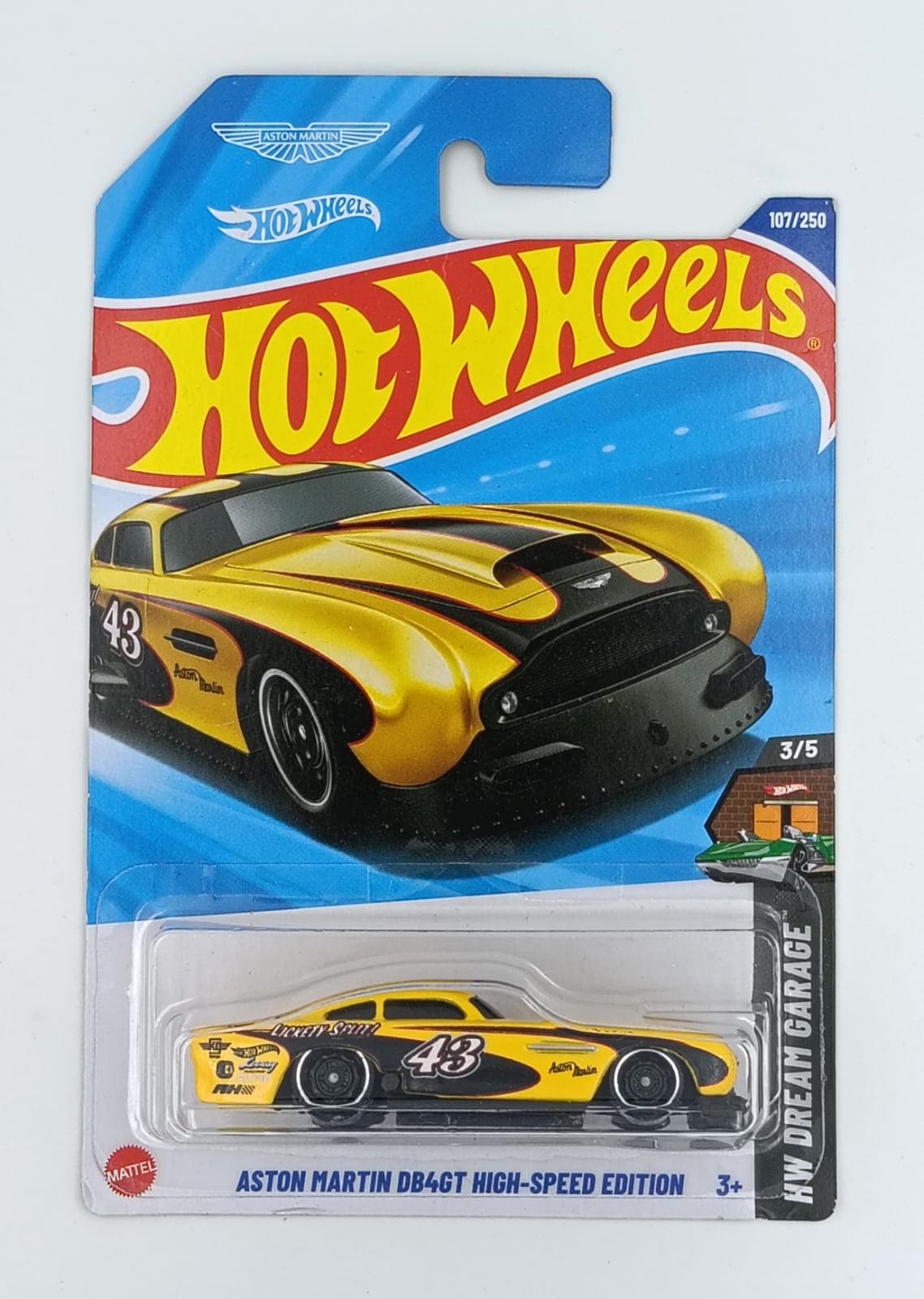 HOT WHEELS MAIN LINE IMPORTED CARD ASTON MARTIN DB4GT HIGH-SPEED EDITION - Image 1