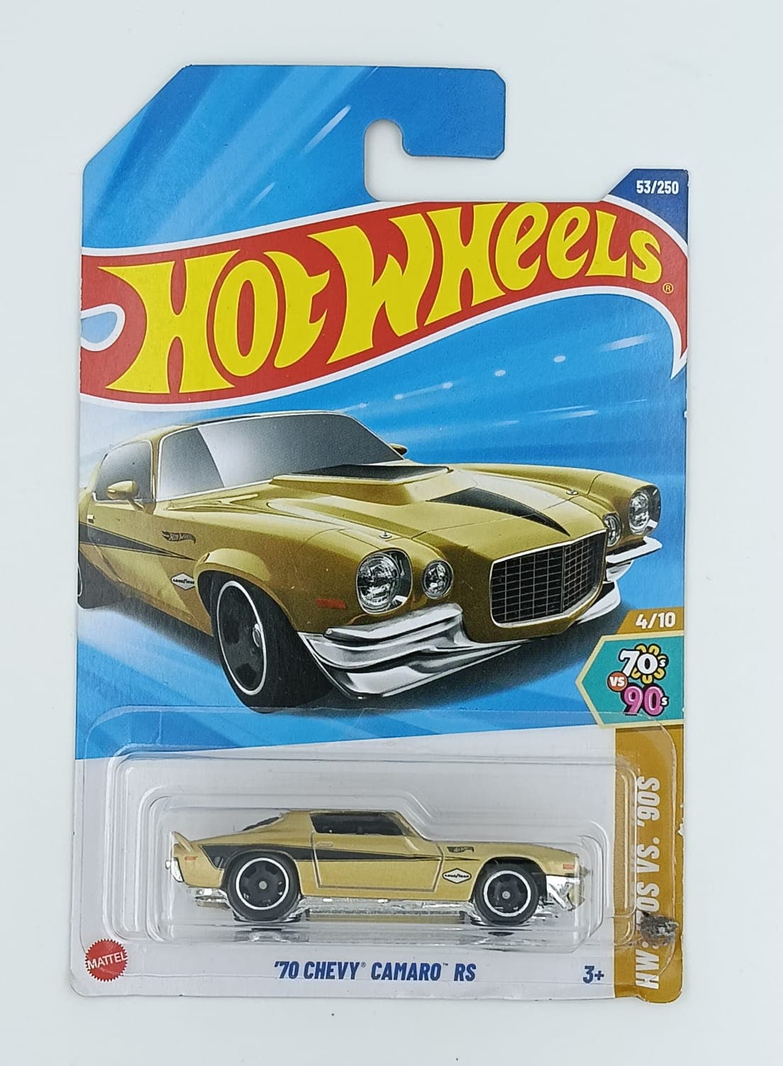 HOT WHEELS MAIN LINE IMPORTED CARD '70 CHEVY CAMARO RS - Image 1