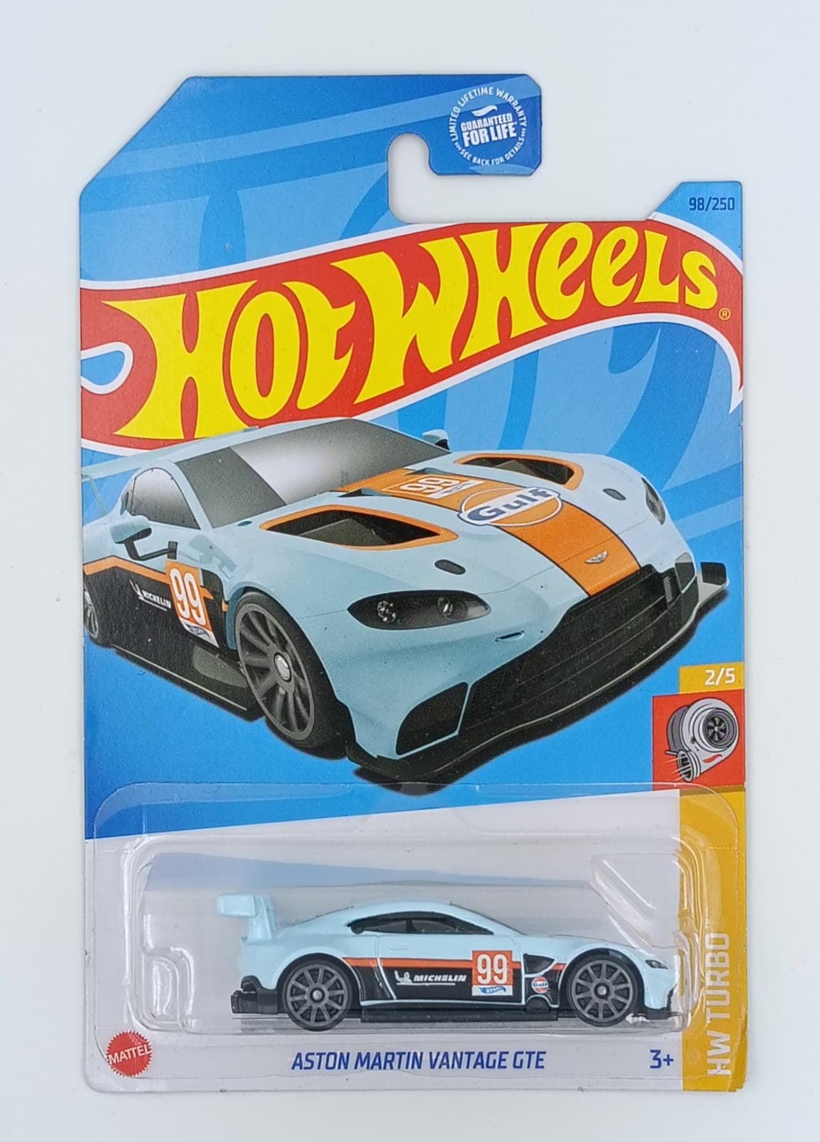 HOT WHEELS MAIN LINE IMPORTED CARD ASTON MARTIN VANTAGE GTE - Image 1