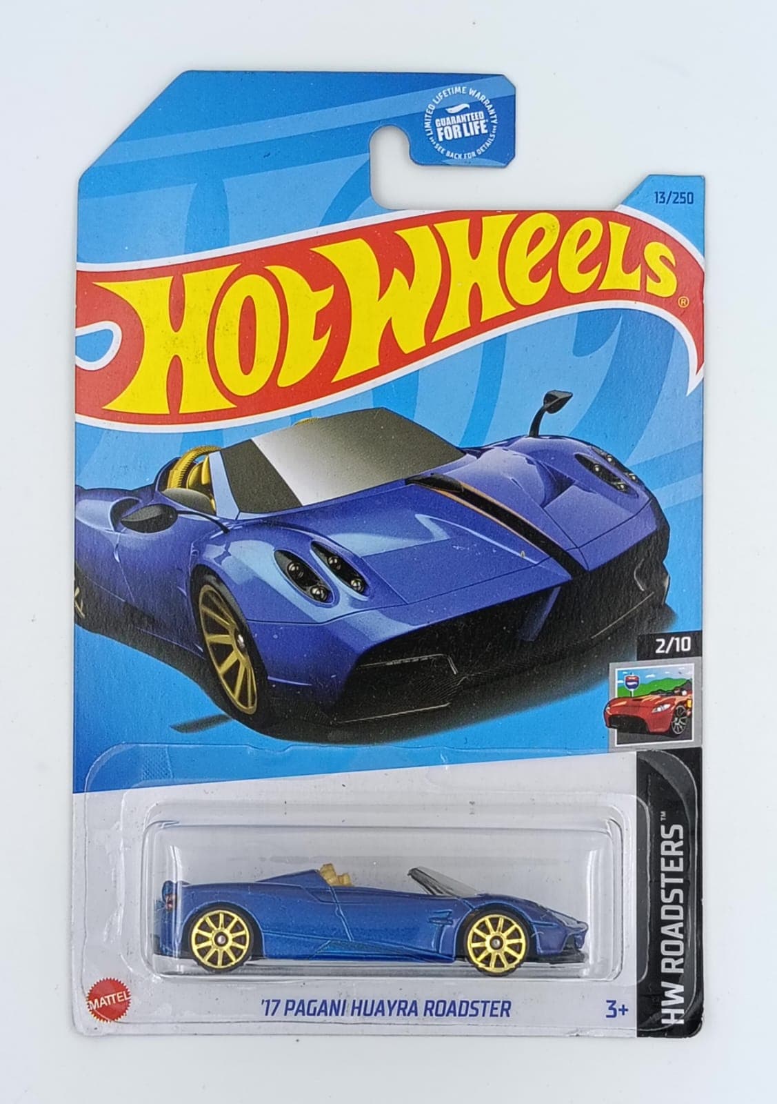 HOT WHEELS MAIN LINE IMPORTED CARD '17 PAGANI HUAYRA ROADSTER - Image 1