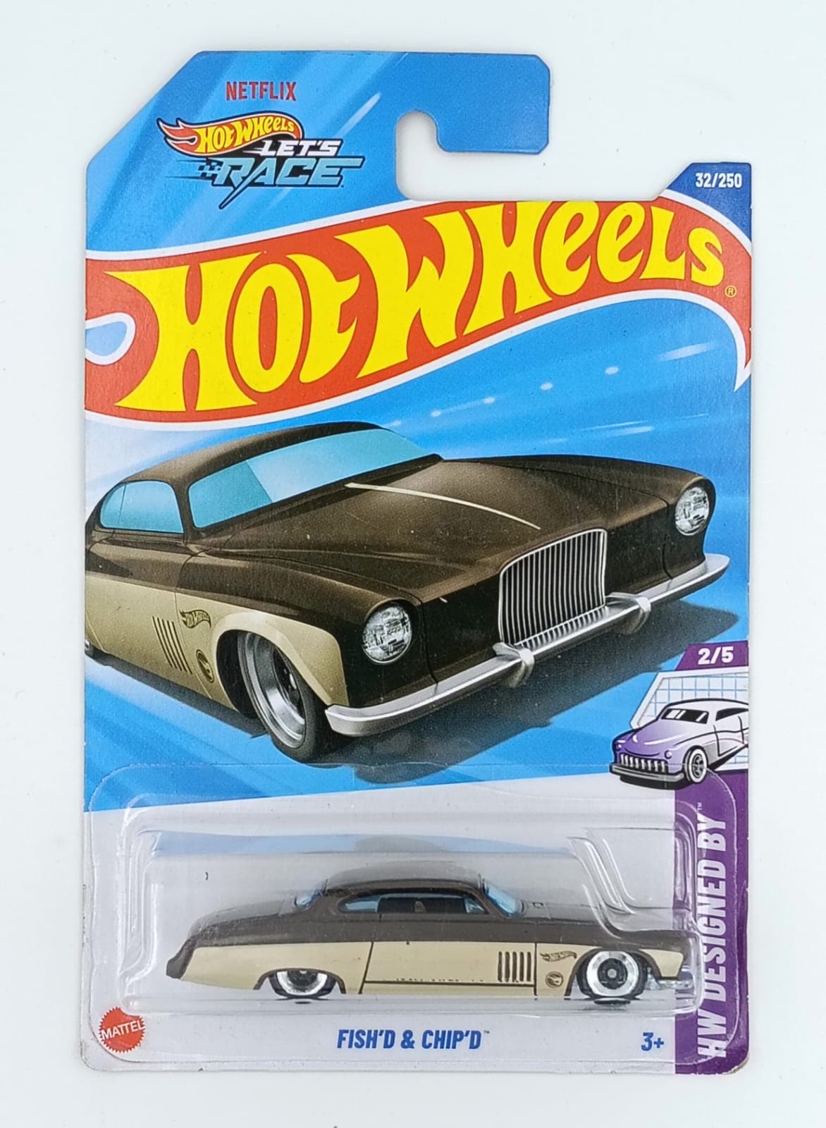 HOT WHEELS MAIN LINE IMPORTED CARD FISH'D & CHIP'D - Image 1