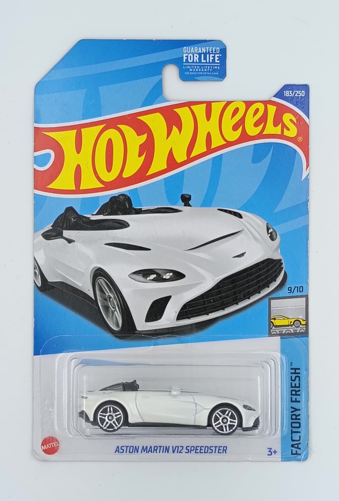 HOT WHEELS MAIN LINE IMPORTED CARD ASTON MARTIN V12 SPEEDSTER - Image 1