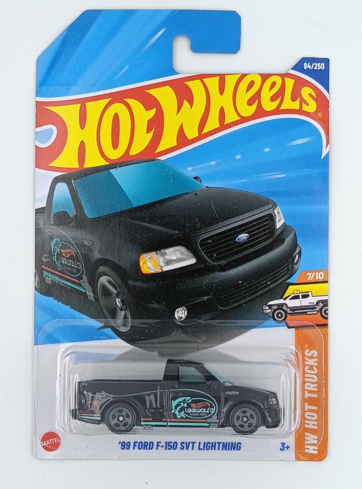 HOT WHEELS MAIN LINE IMPORTED CARD '99 FORD F-150 SVT LIGHTING - Image 1