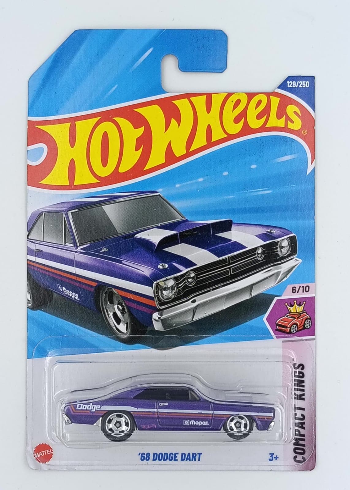 HOT WHEELS MAIN LINE IMPORTED CARD '68 DODGE DART - Image 1