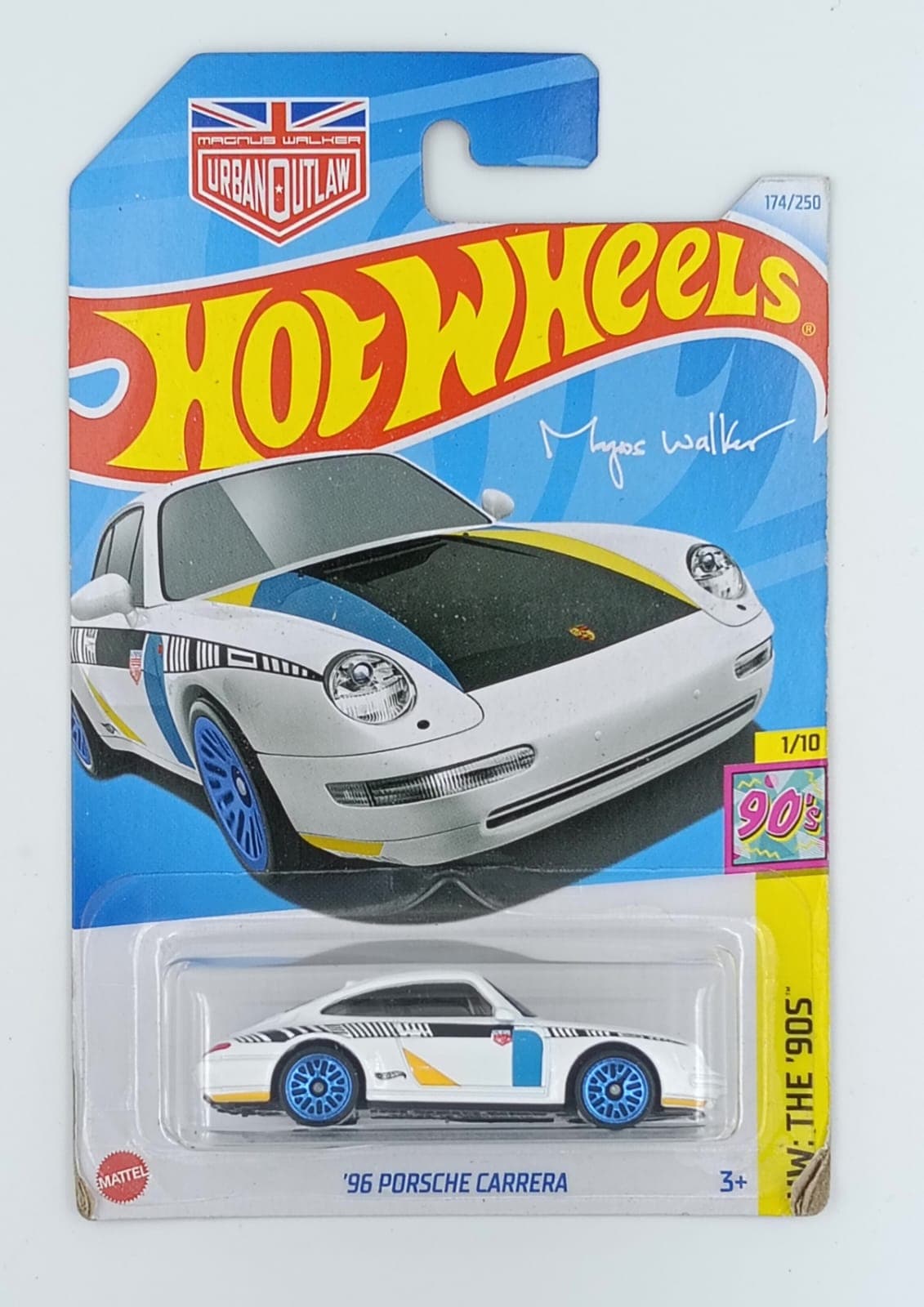 HOT WHEELS MAIN LINE IMPORTED CARD '96 PORSCHE CARRERA - Image 1