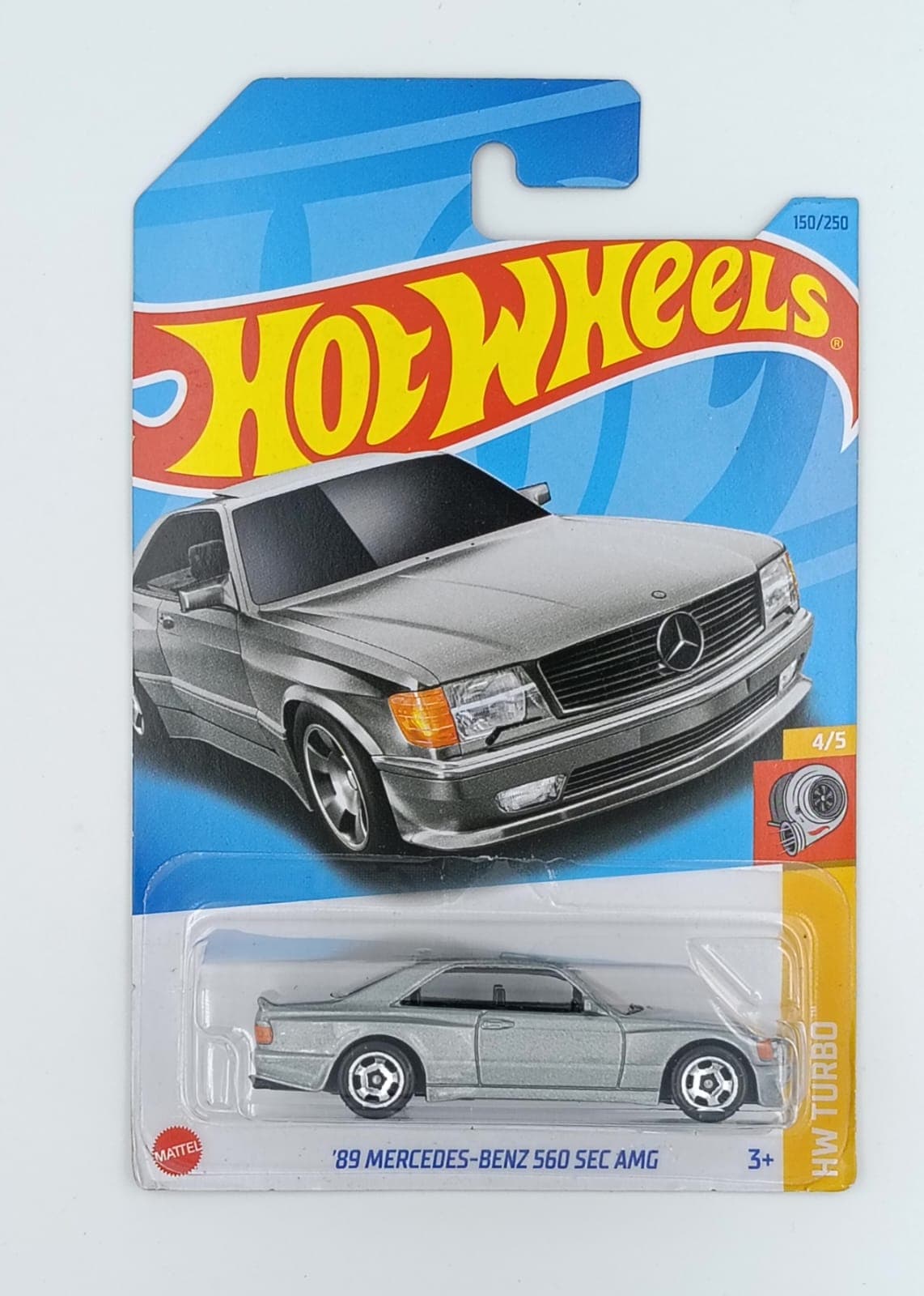 HOT WHEELS MAIN LINE IMPORTED CARD '89 MERCEDES-BENZ 560 SEC AMG - Image 1