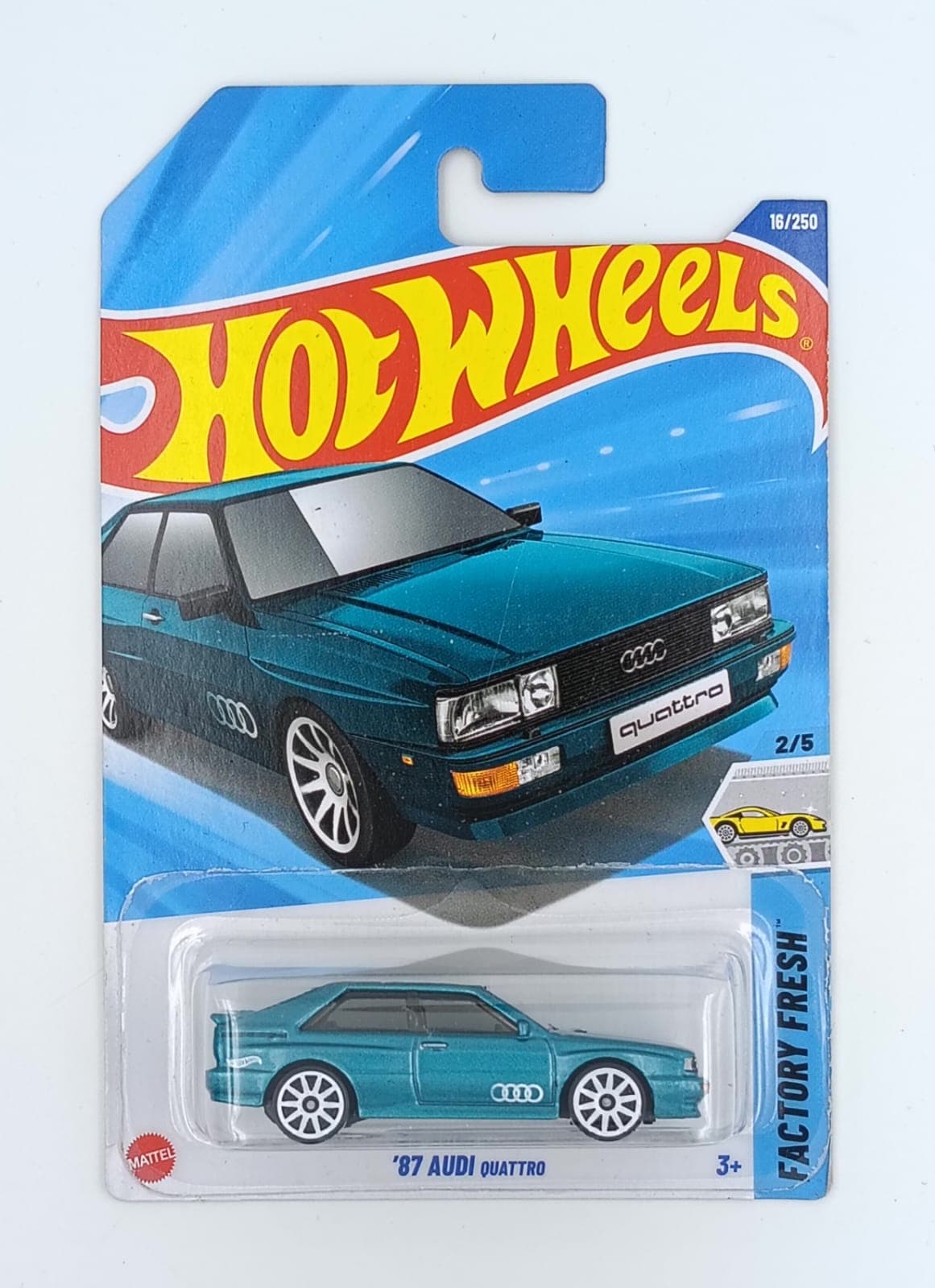 HOT WHEELS MAIN LINE IMPORTED CARD '87 AUDI QUATTRO - Image 1