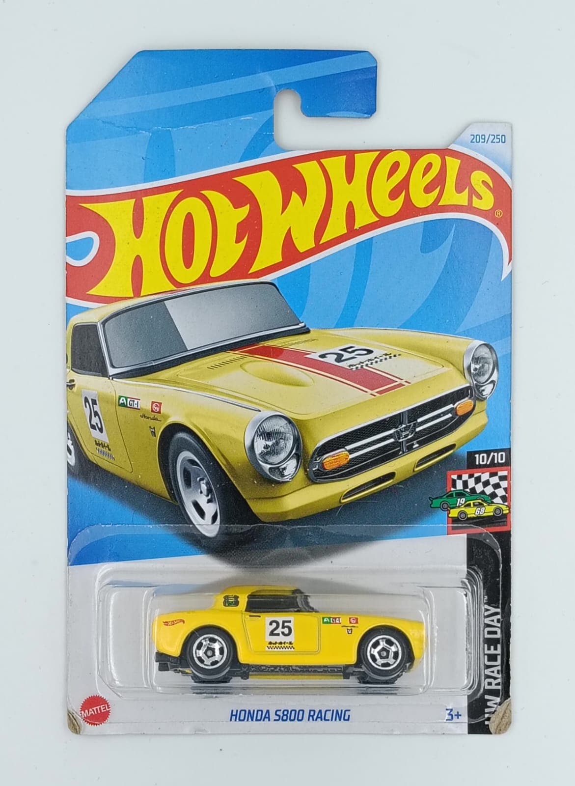 HOT WHEELS MAIN LINE IMPORTED CARD HONDA S800 RACING - Image 1