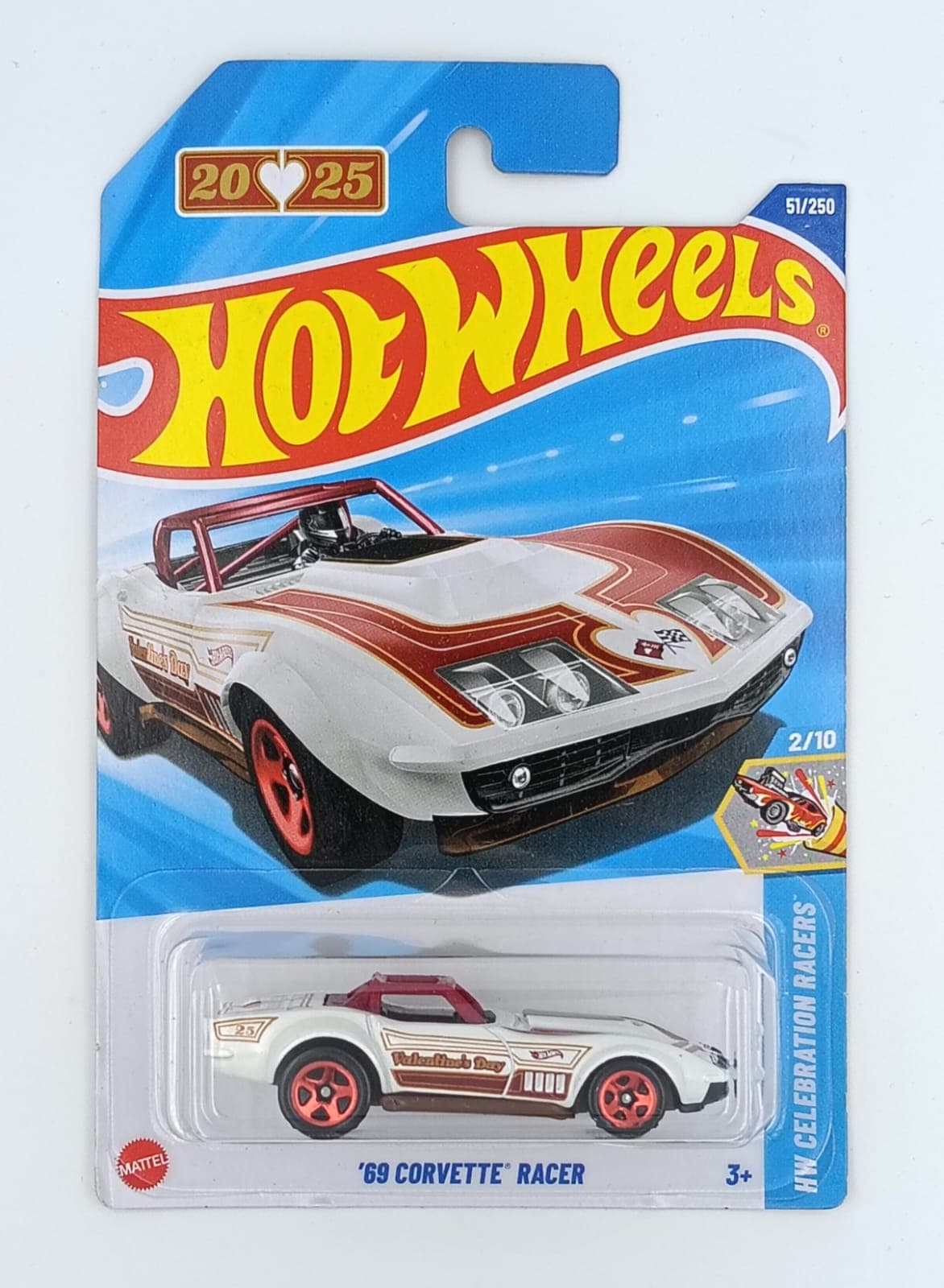 HOT WHEELS MAIN LINE IMPORTED CARD '69 CORVETTE RACER - Image 1
