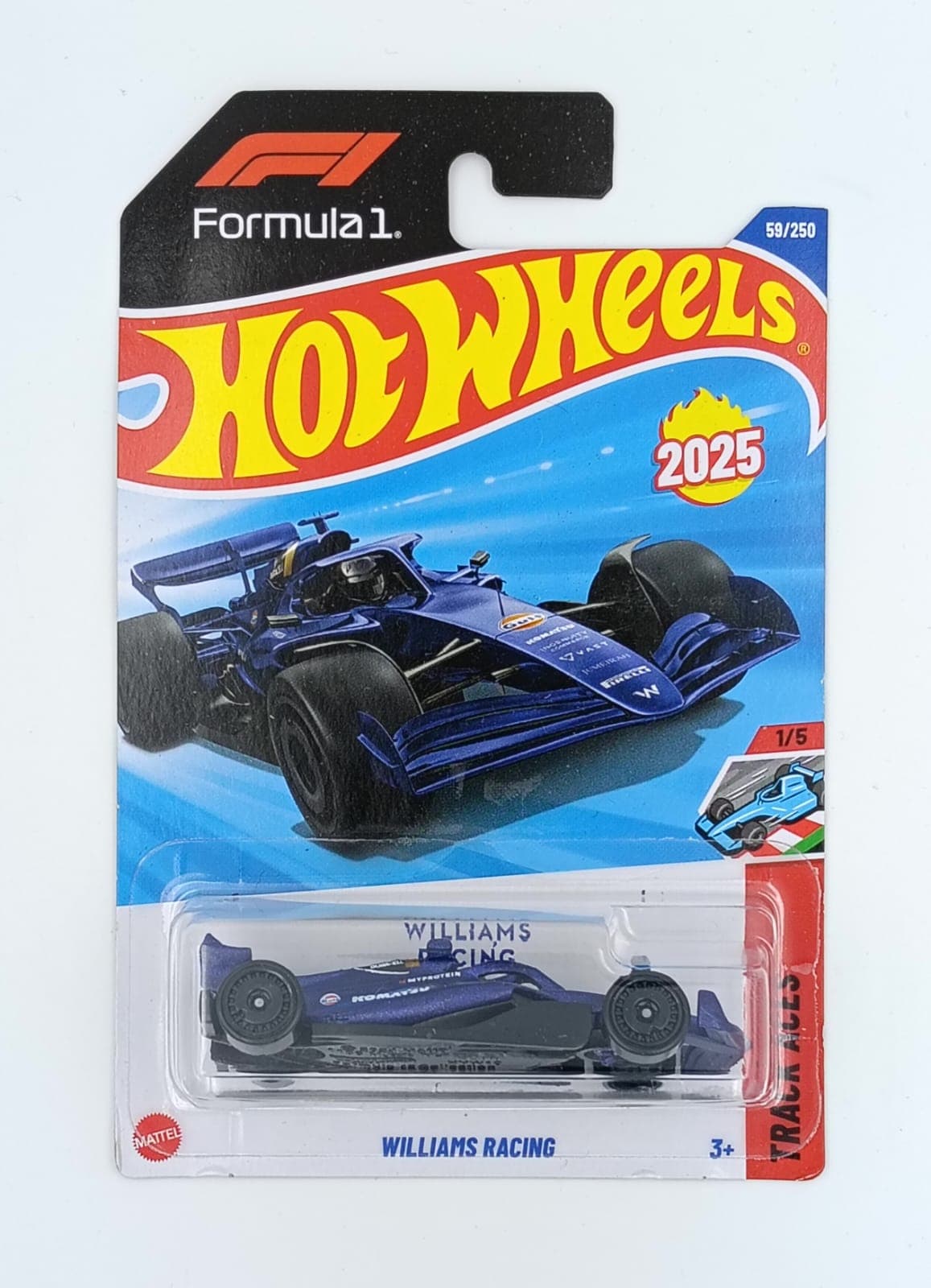 F1 HOT WHEELS MAIN LINE IMPORTED CARD WILLIAMS RACING - Image 1
