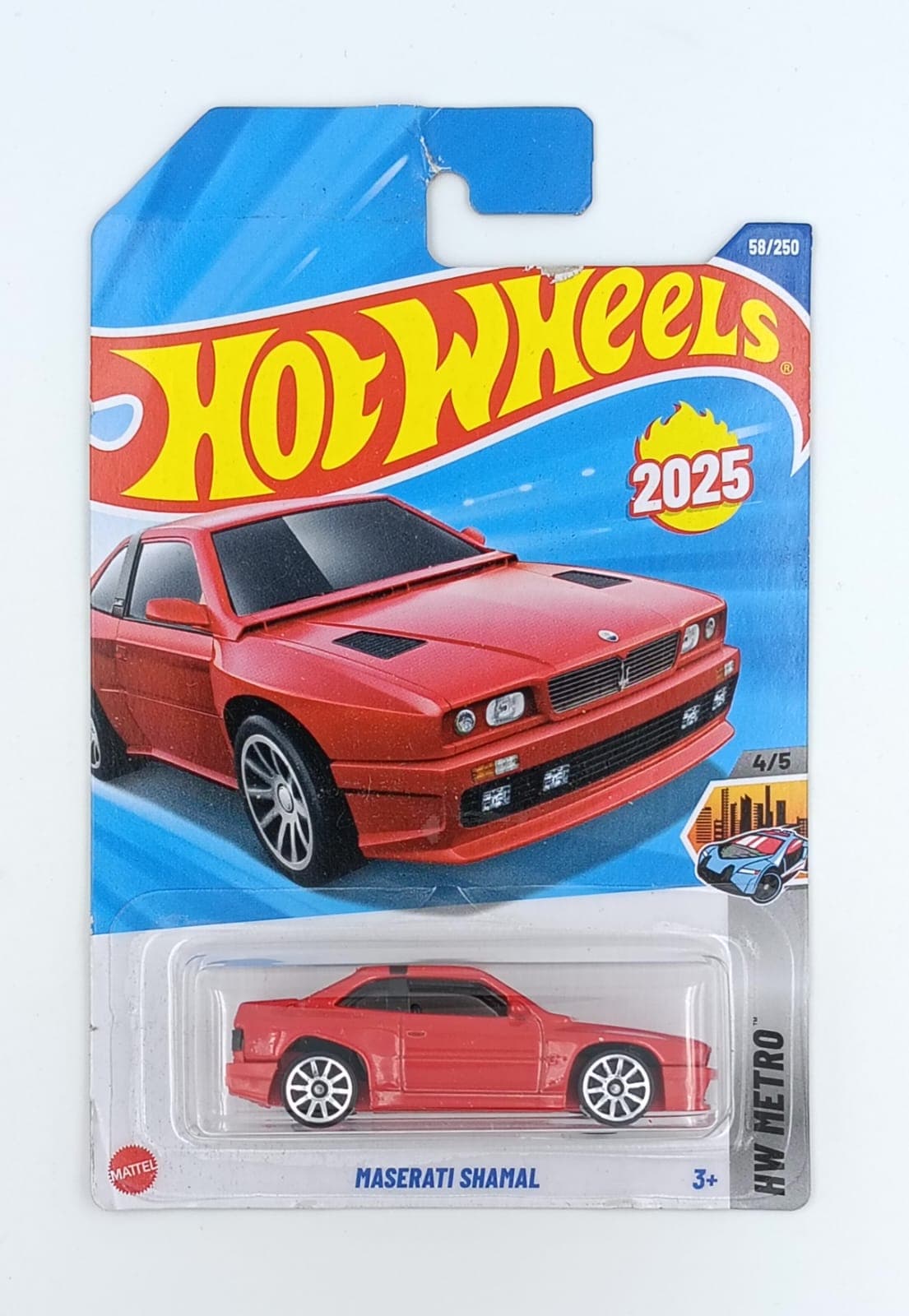 HOT WHEELS MAIN LINE IMPORTED CARD MASERATI SHAMAL - Image 1