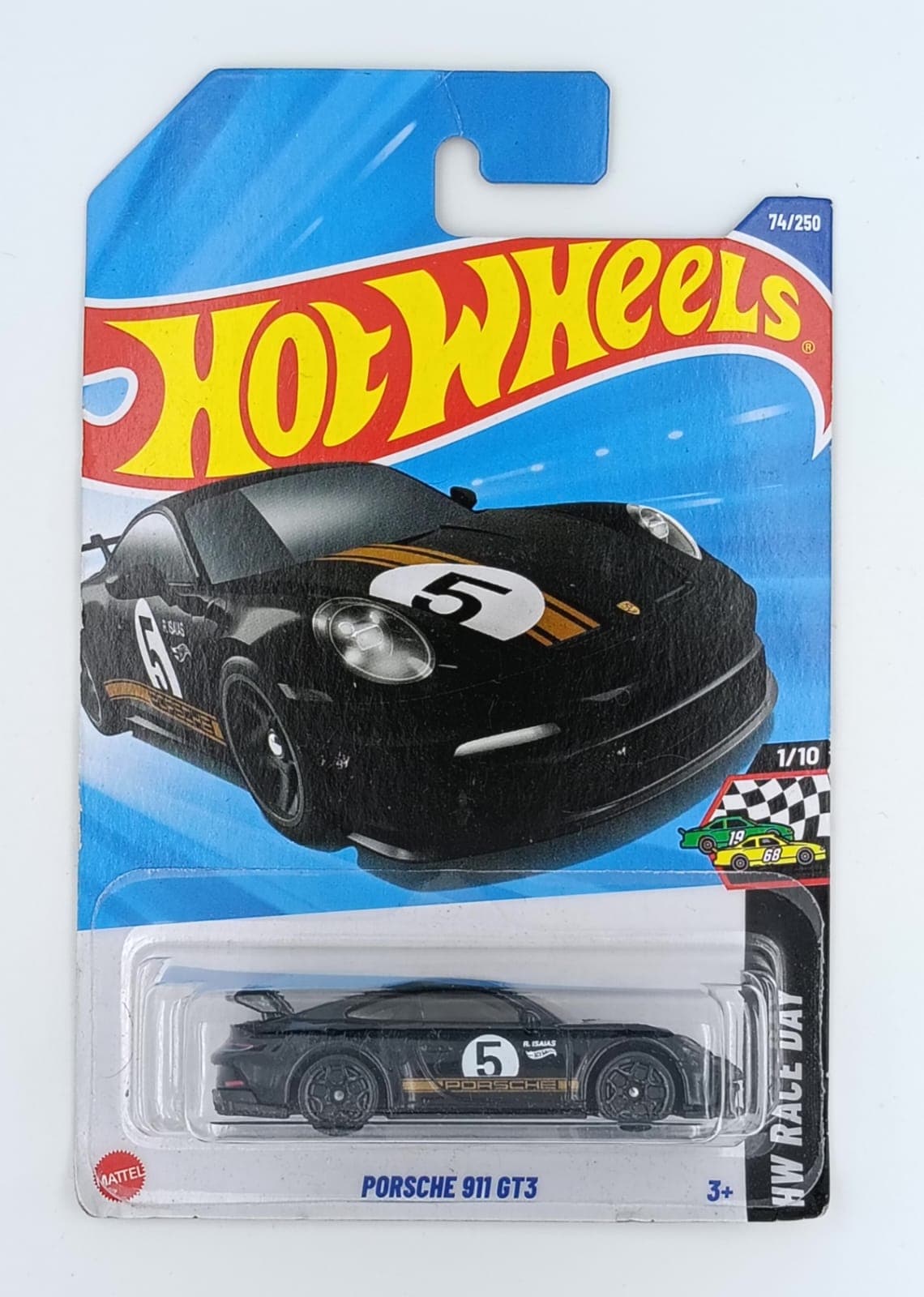 HOT WHEELS MAIN LINE IMPORTED CARD PORSCHE 911 GT3 - Image 1
