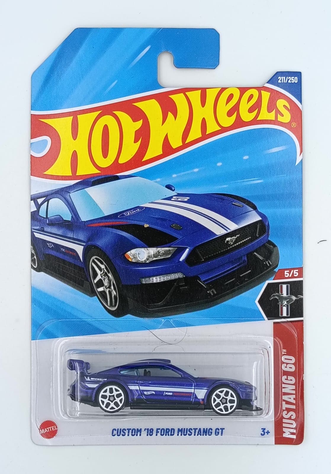 HOT WHEELS MAIN LINE CUSTOM '18 FORD MUSTANG GT - Image 1