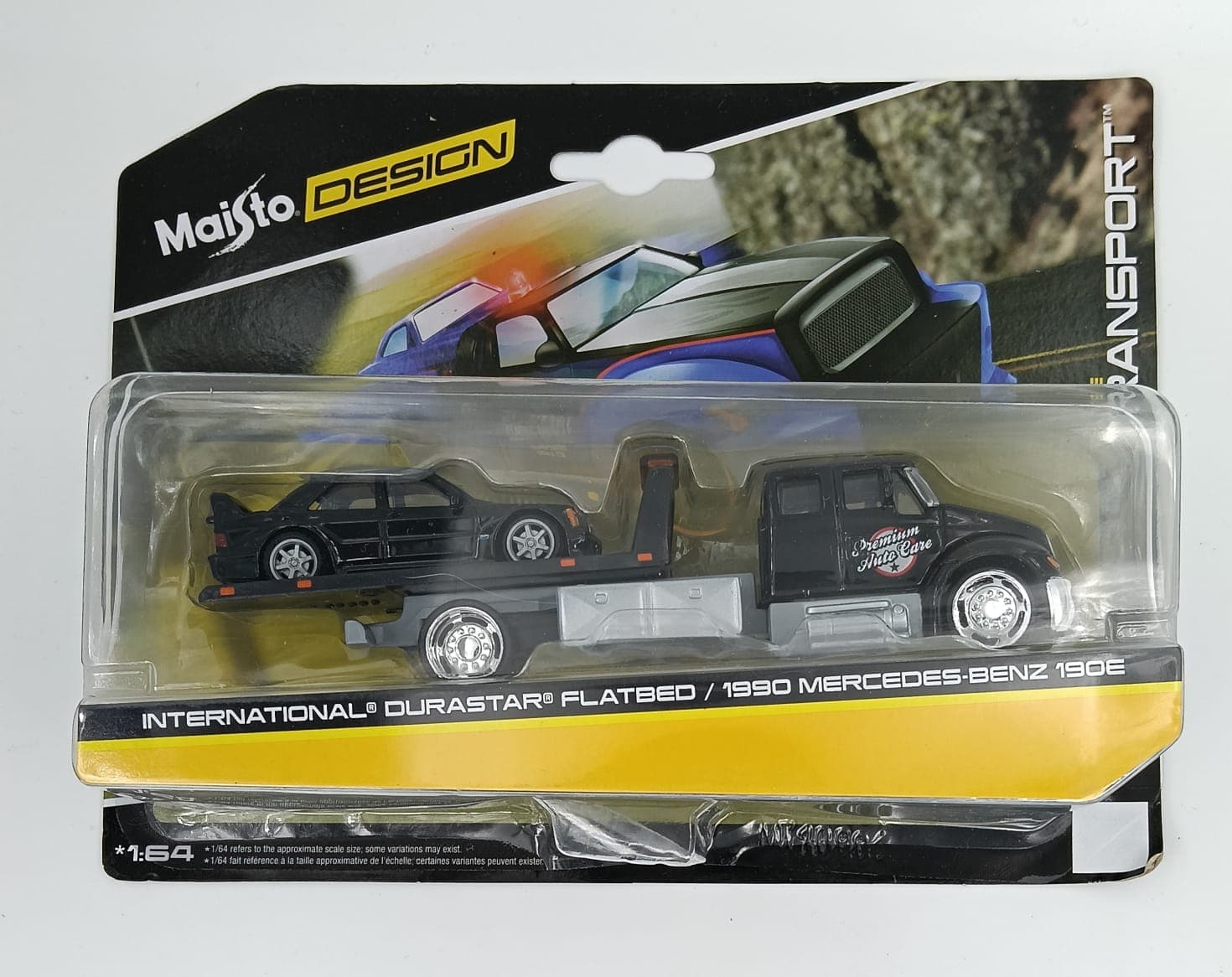 Maisto DESIGN INTERNATIONAL DURASTAR FLATBED / 1990 MERCEDES- BENZ 190E ELITE TRANSPORT - Image 1