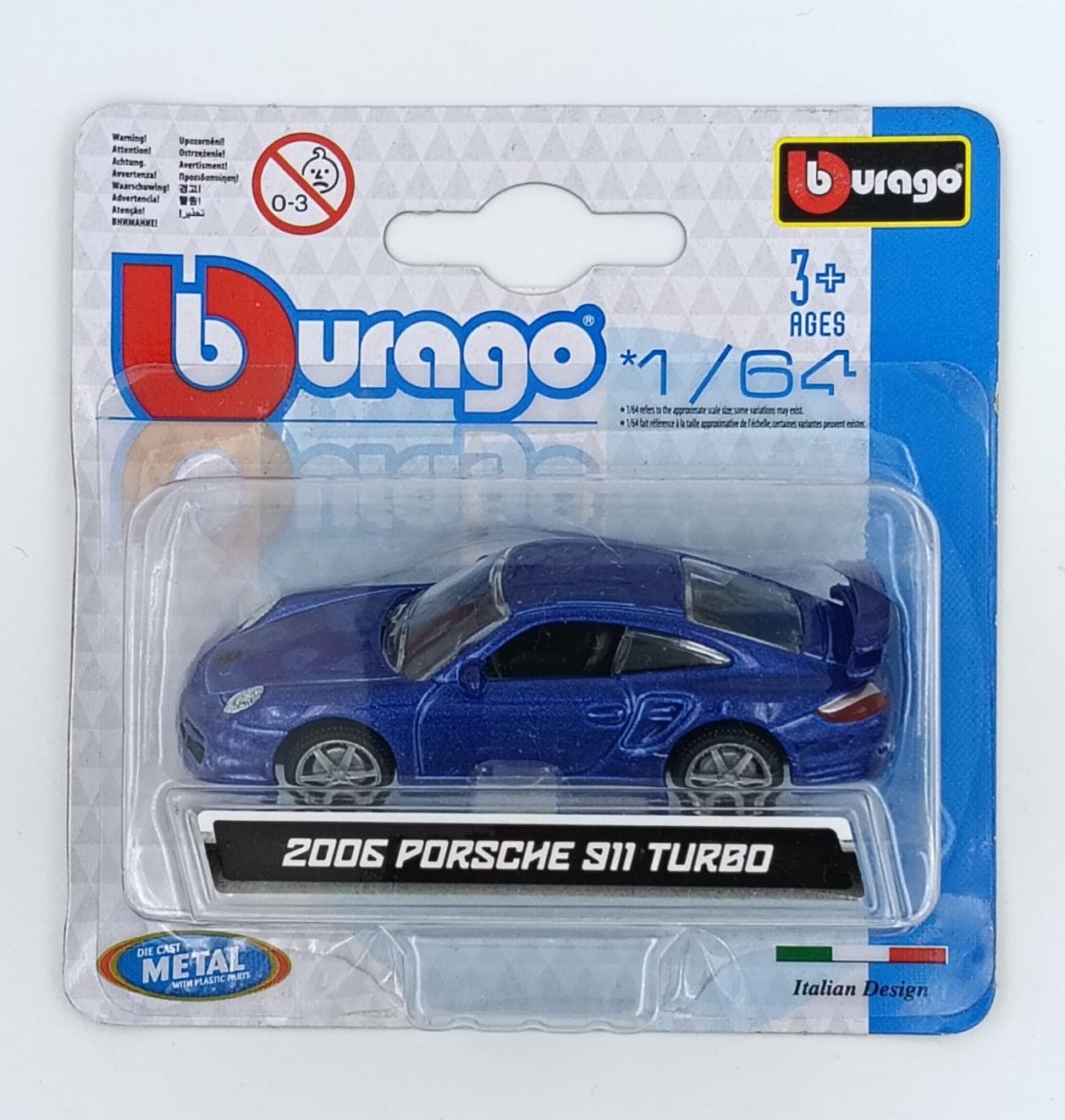 Burago 1:64 BLISTER 2006 PORSCHE 911 TURBO - Image 1