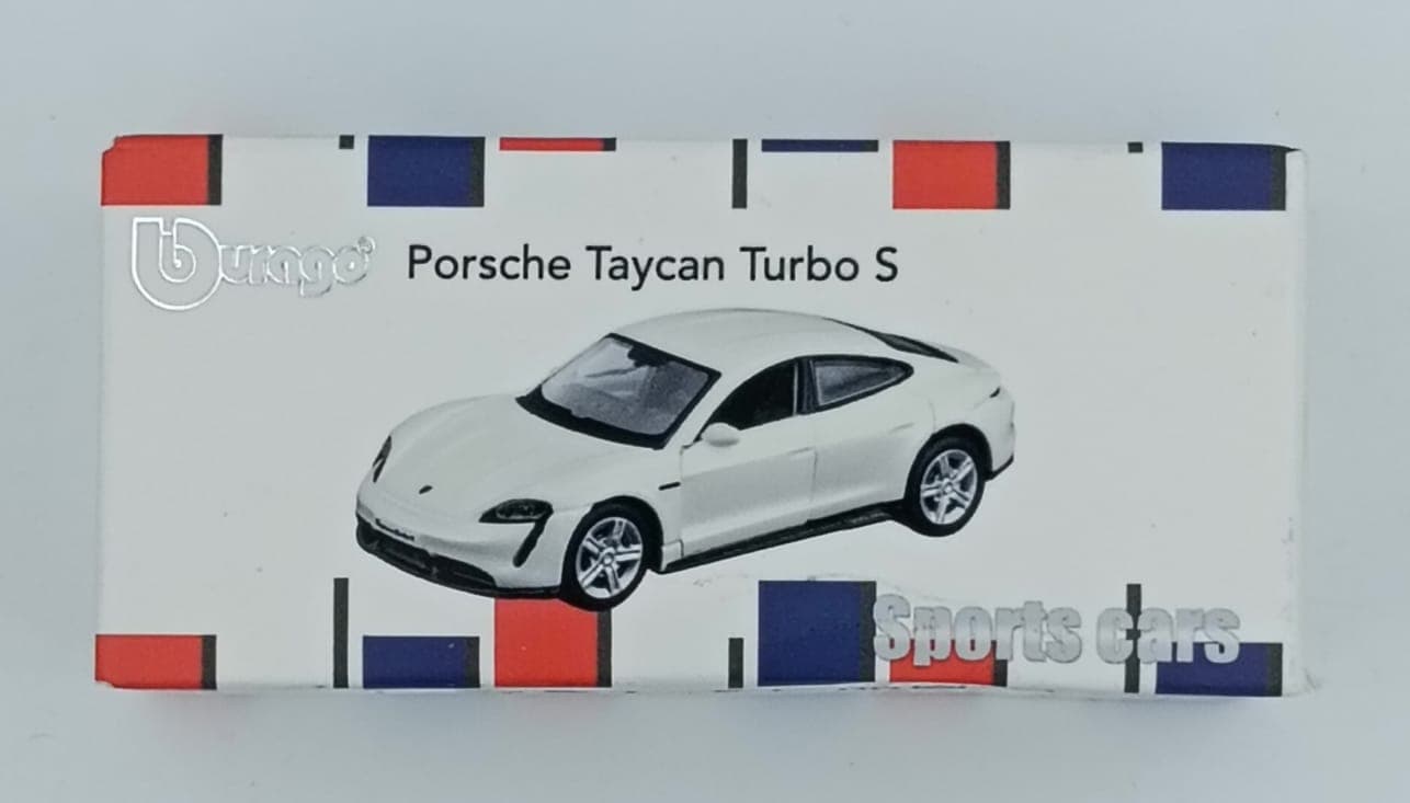 Burago 1:64 BOX Porsche Taycan Turbo S - Image 1