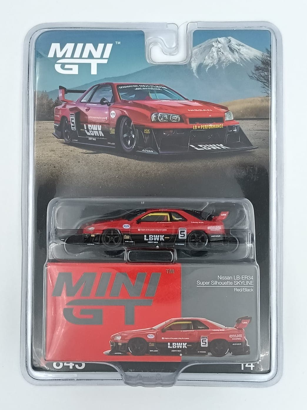 MINI GT BLISTER Nissan LB-ER34 Super Silhouette SKYLINE #843 - Image 1