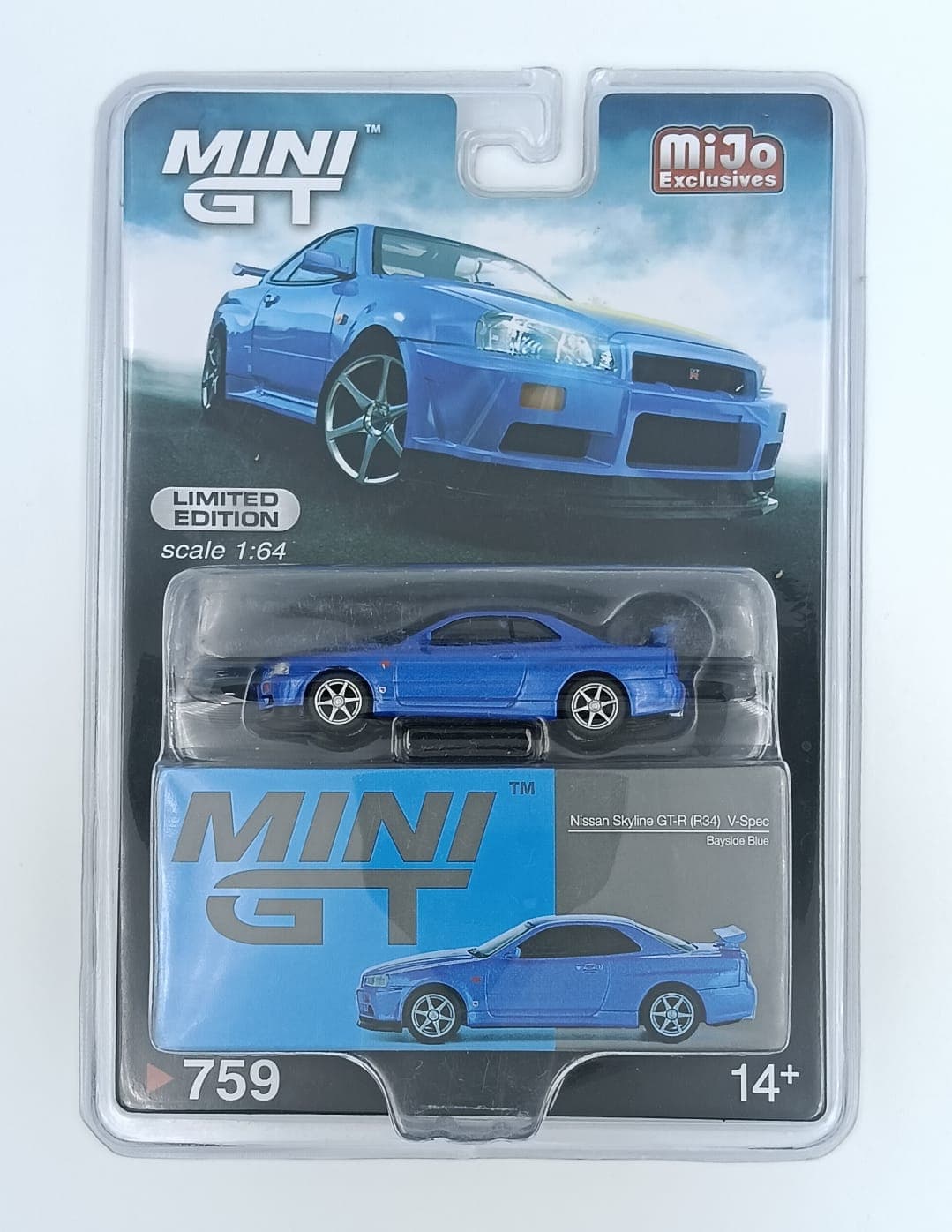 MINI GT BLISTER Nissan Skyline GT-R (R34) V-Spec - Image 1