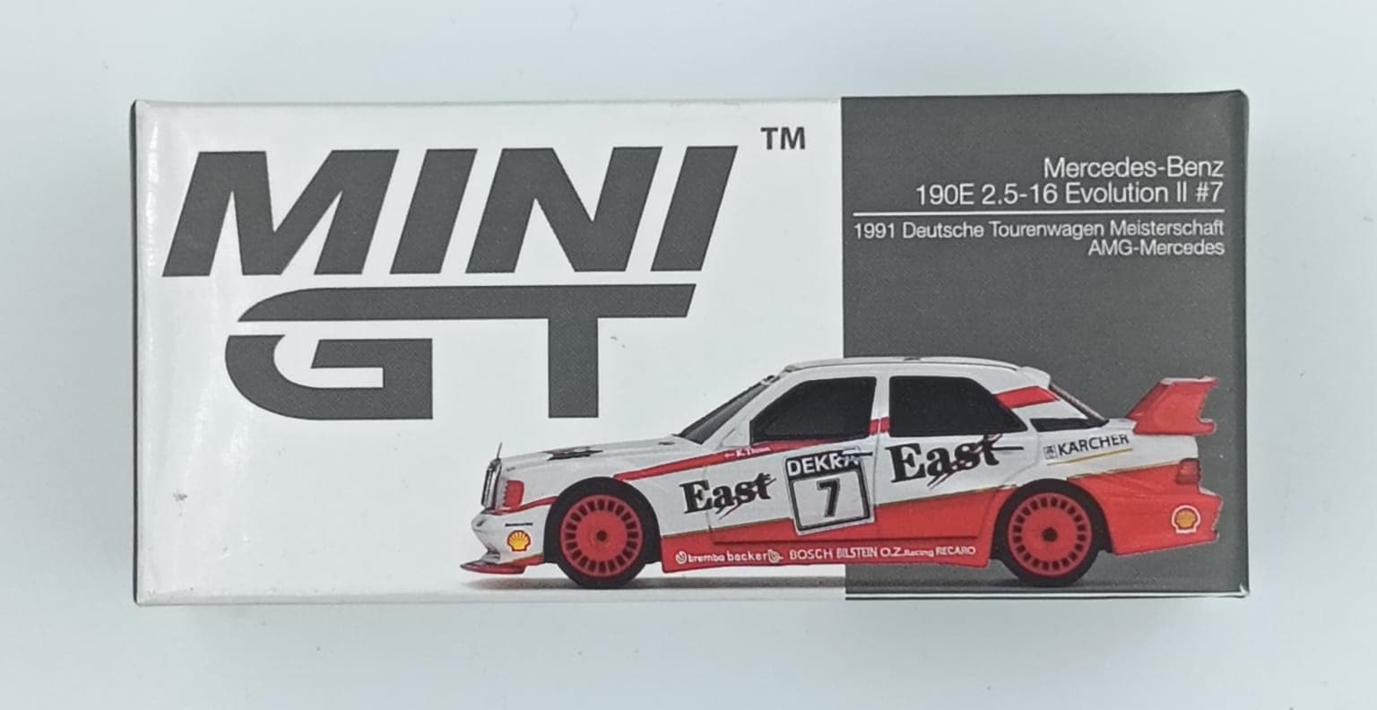 MINI GT BOX Mercedes-Benz 190E 2.5 16 Evolution II #7 (UNSEALED) - Image 1